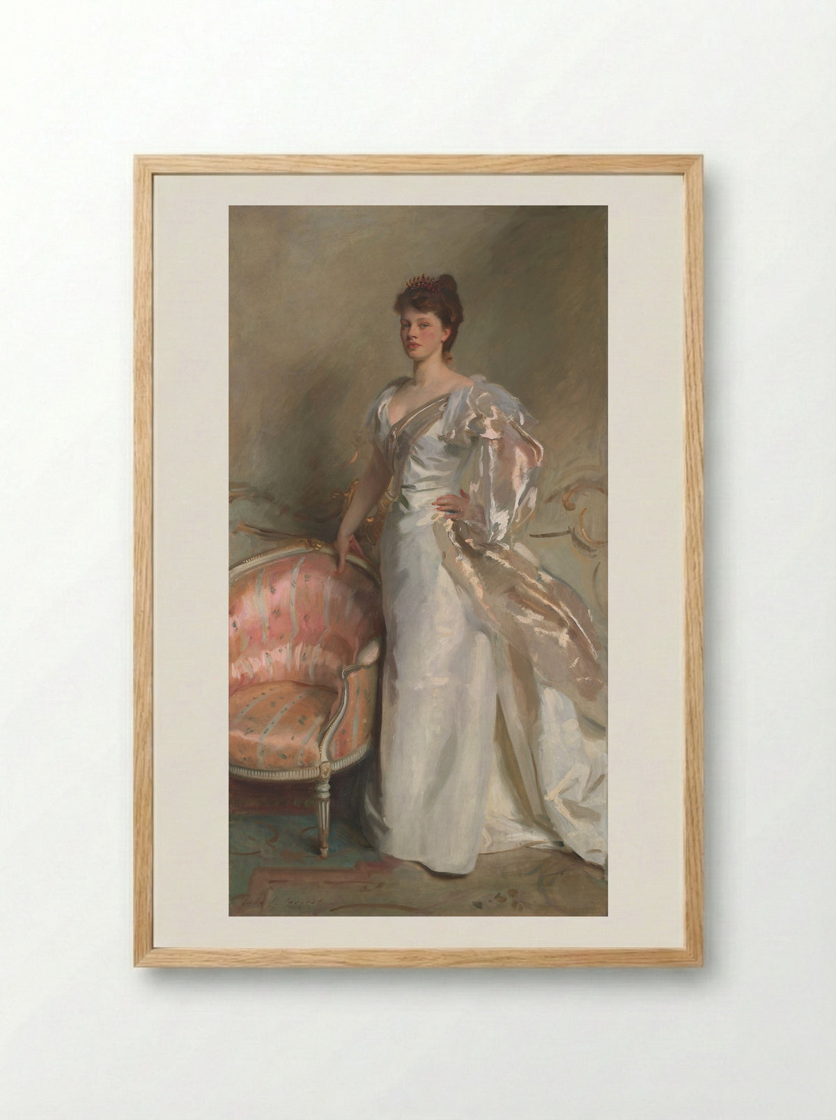 Mrs. George Swinton (Elizabeth Ebsworth) - John Singer Sargent - Framed Print Wood