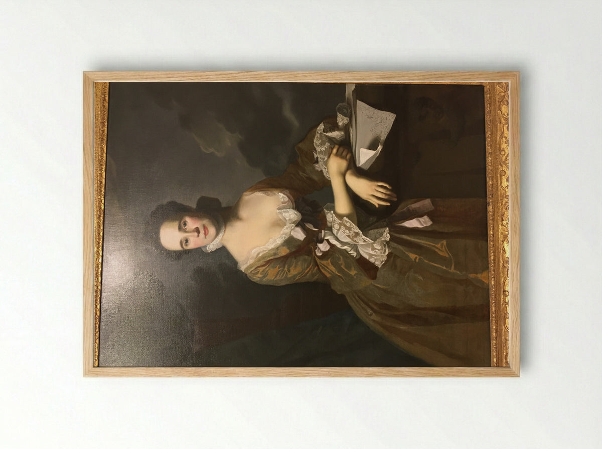 Mrs. Daniel Hubbard - John Singleton Copley - Framed Print Wood