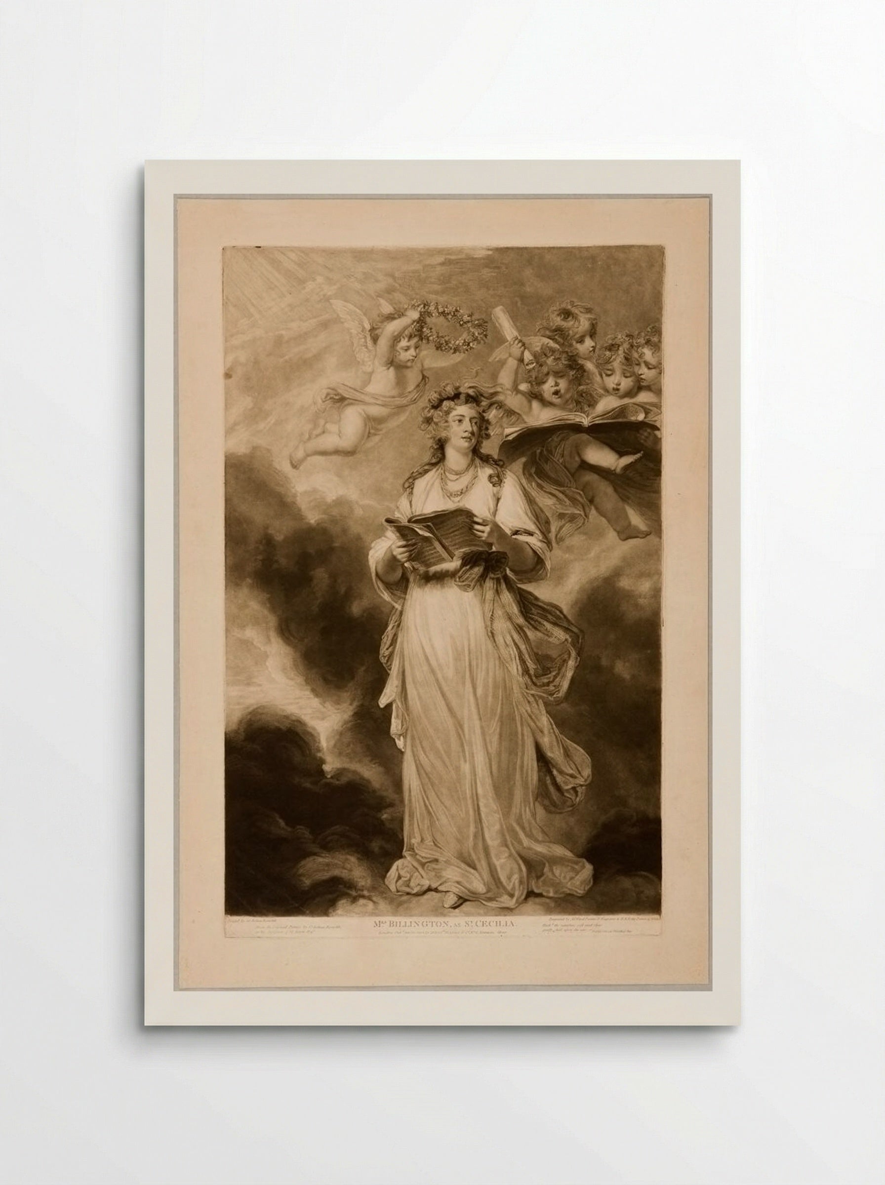 Mrs. Billington as Saint Cecilia - James Ward - Poster
