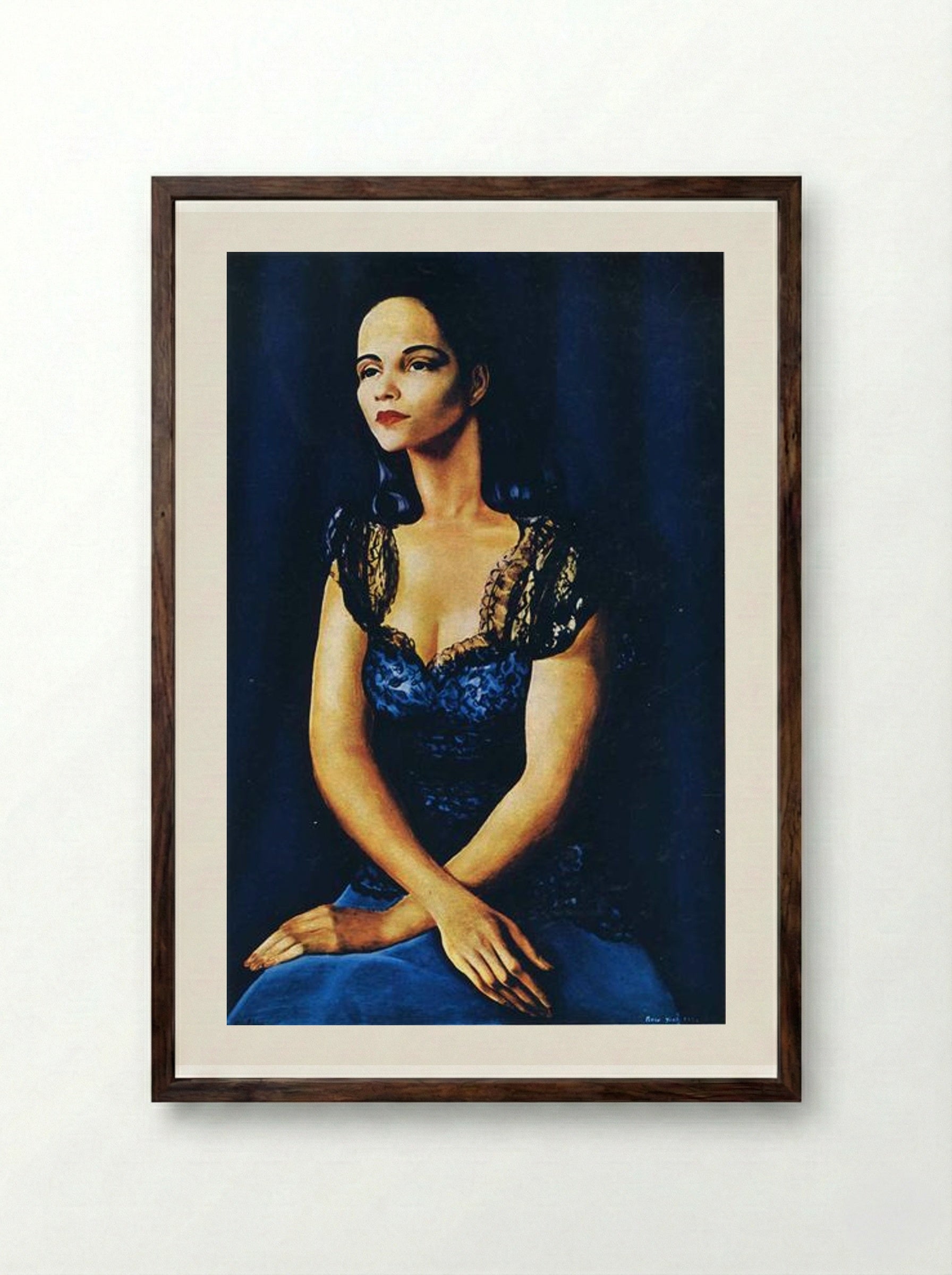 Ms B. Dunn - Moïse Kisling - Framed Print Dark Wood