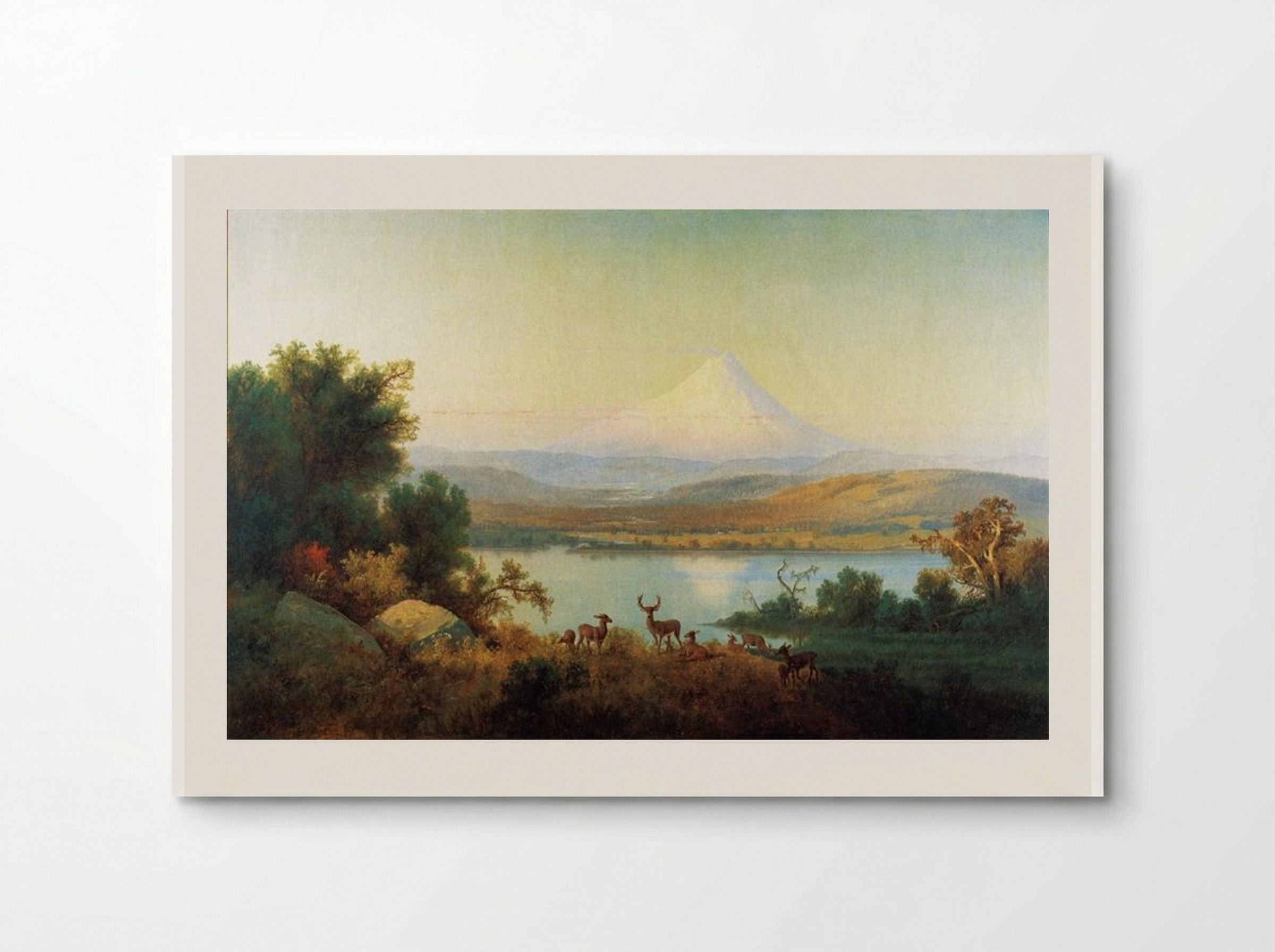 Mt. Hood Erupting - Thomas Hill - Poster