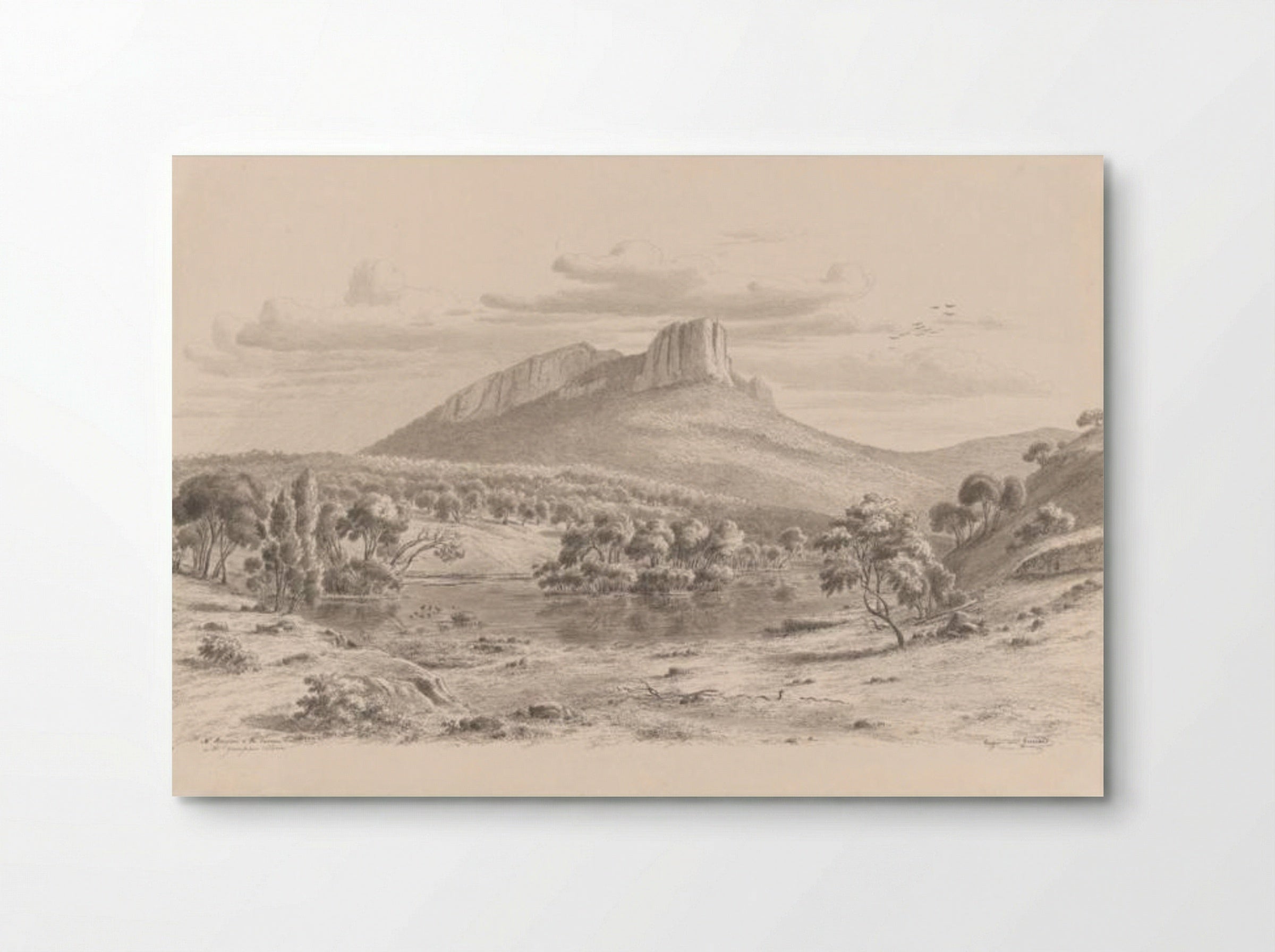 Mt. Sturgeon and the Wannon in the Grampians, Victoria - Eugene von Guerard - Poster