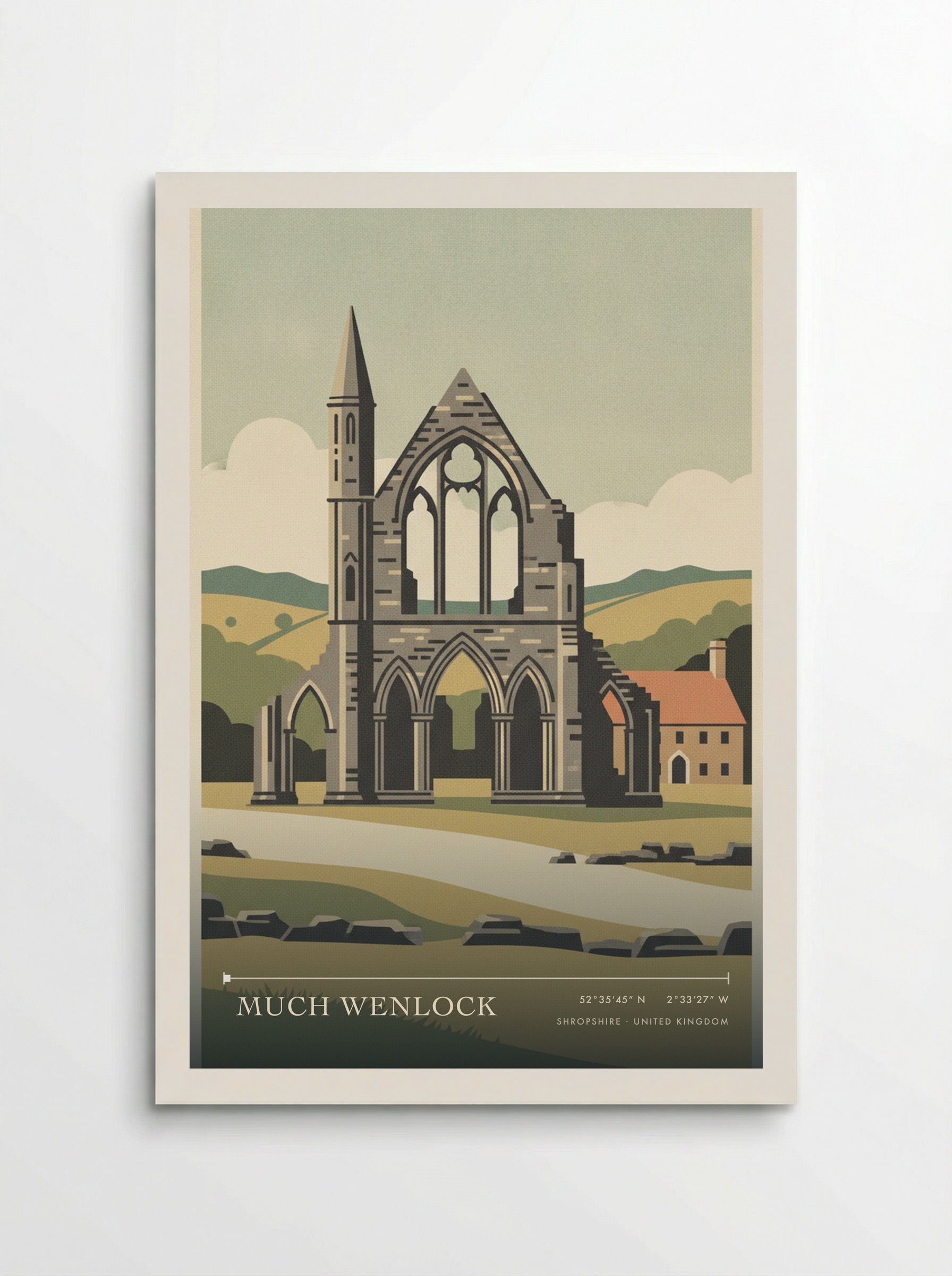 Much Wenlock Shropshire United Kingdom Travel Poster - Poster