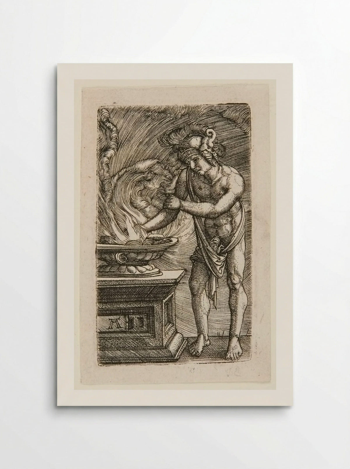 Mucius Scaevola Burning His Hand - Albrecht Altdorfer - Poster