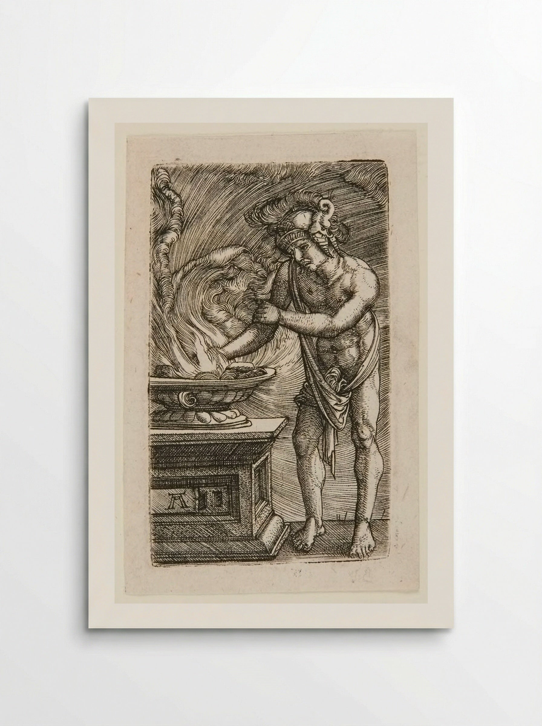 Mucius Scaevola Burning His Hand - Albrecht Altdorfer - Poster