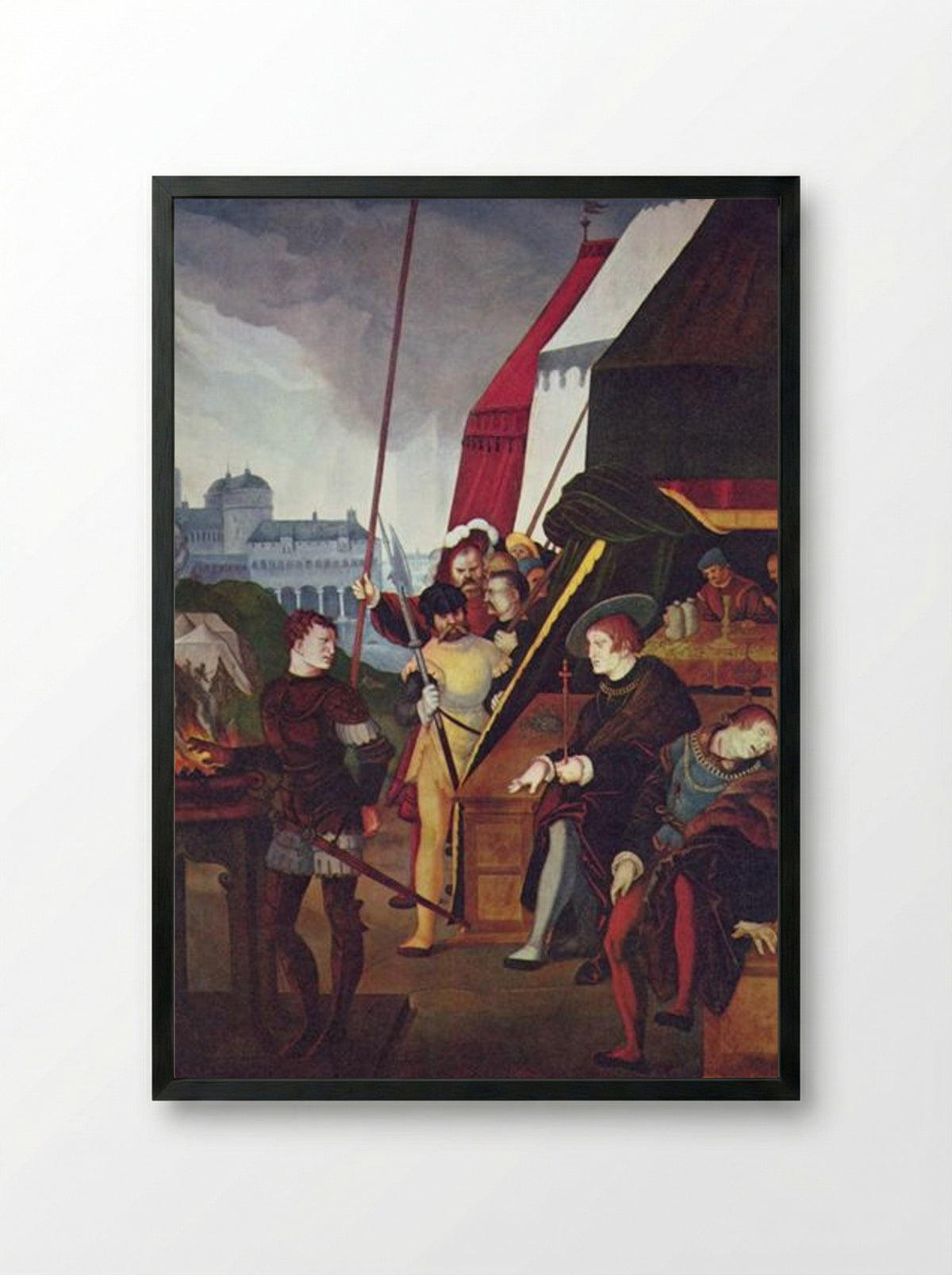 Mucius Scaevola - Hans Baldung - Framed Print Black