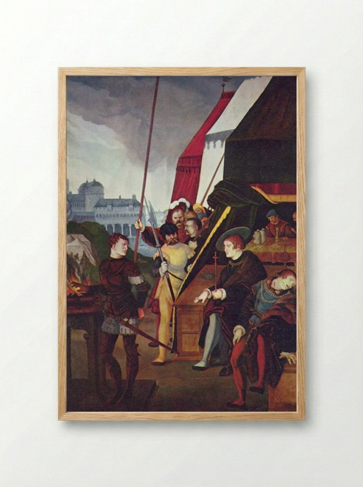 Mucius Scaevola - Hans Baldung - Framed Print Wood