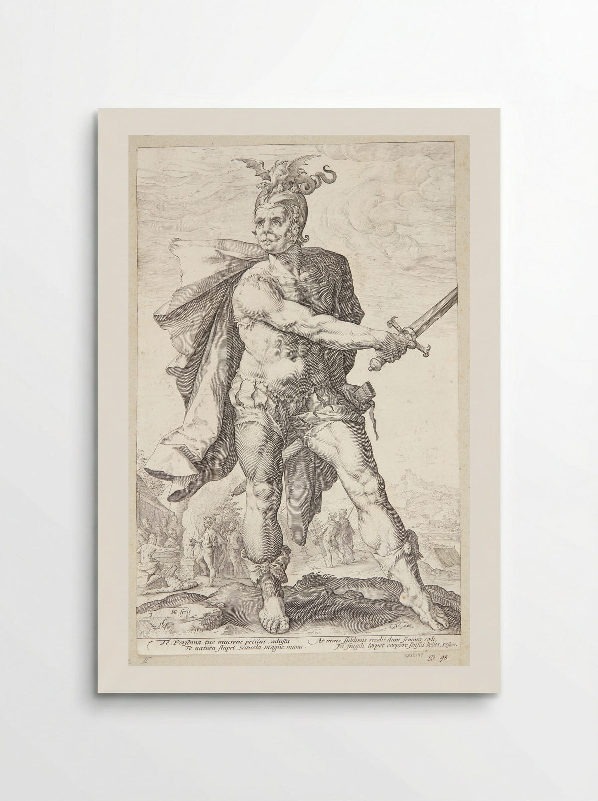 Mucius Scaevola - Hendrick Goltzius - Poster