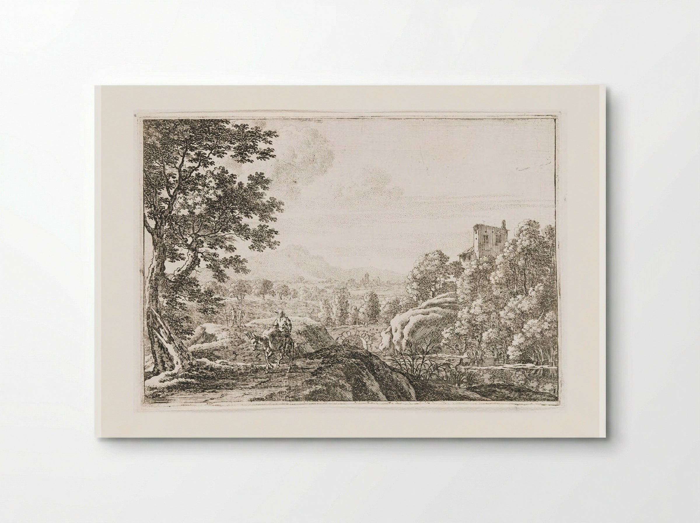 Mule Driver on a Path - Herman van Swanevelt - Poster
