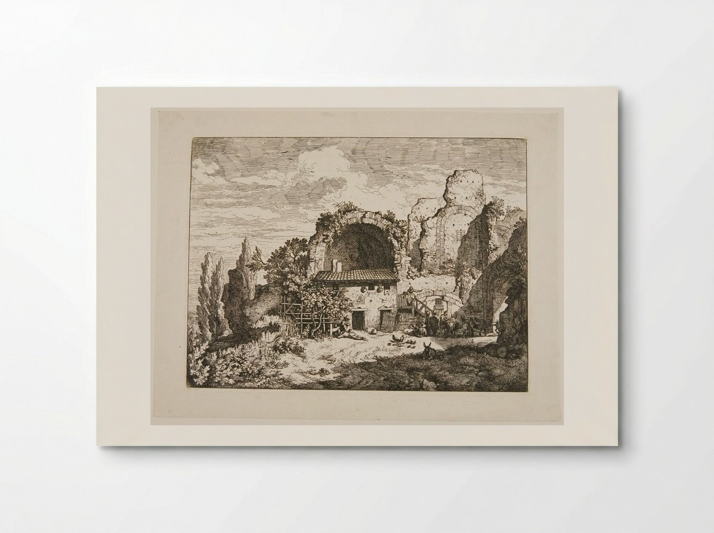 Mule-drivers' inn - Christian Wilhelm Ernst Dietrich - Poster