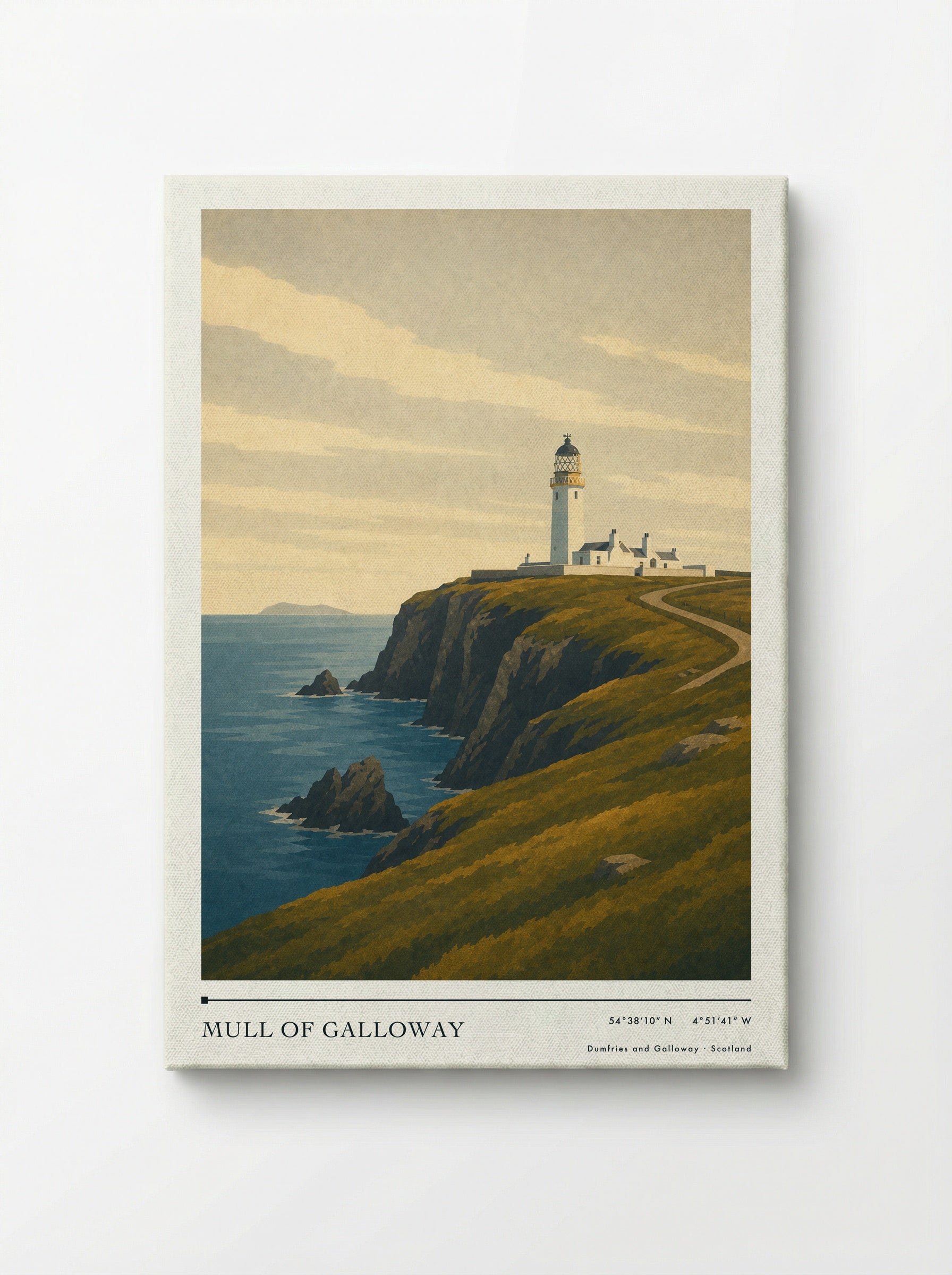 Mull of Galloway Travel Poster - Canvas