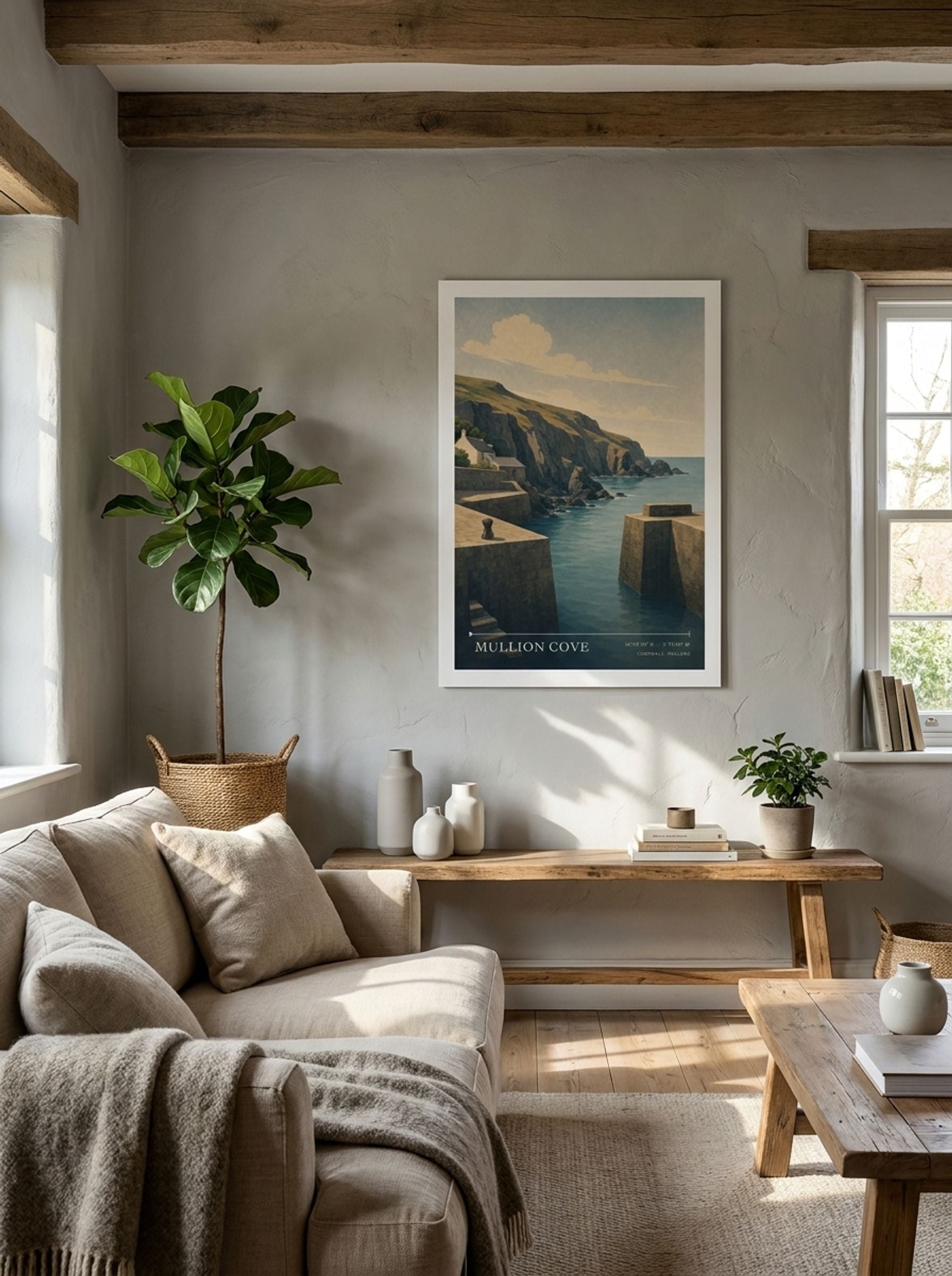 Mullion Cove Cornwall England Travel Poster - Lifestyle