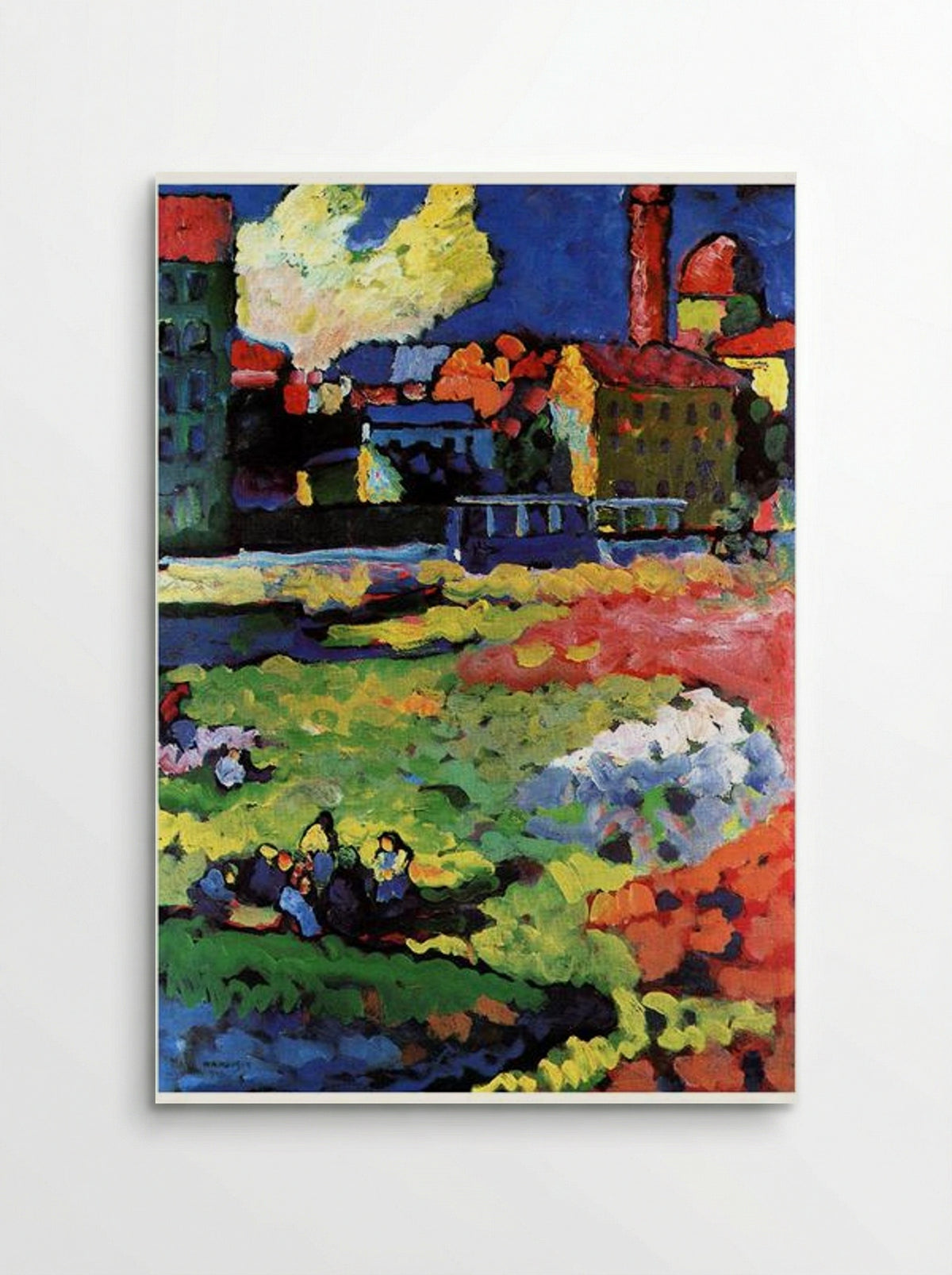 Munich-Schwabing with the church of St. Ursula - Wassily Kandinsky - Poster