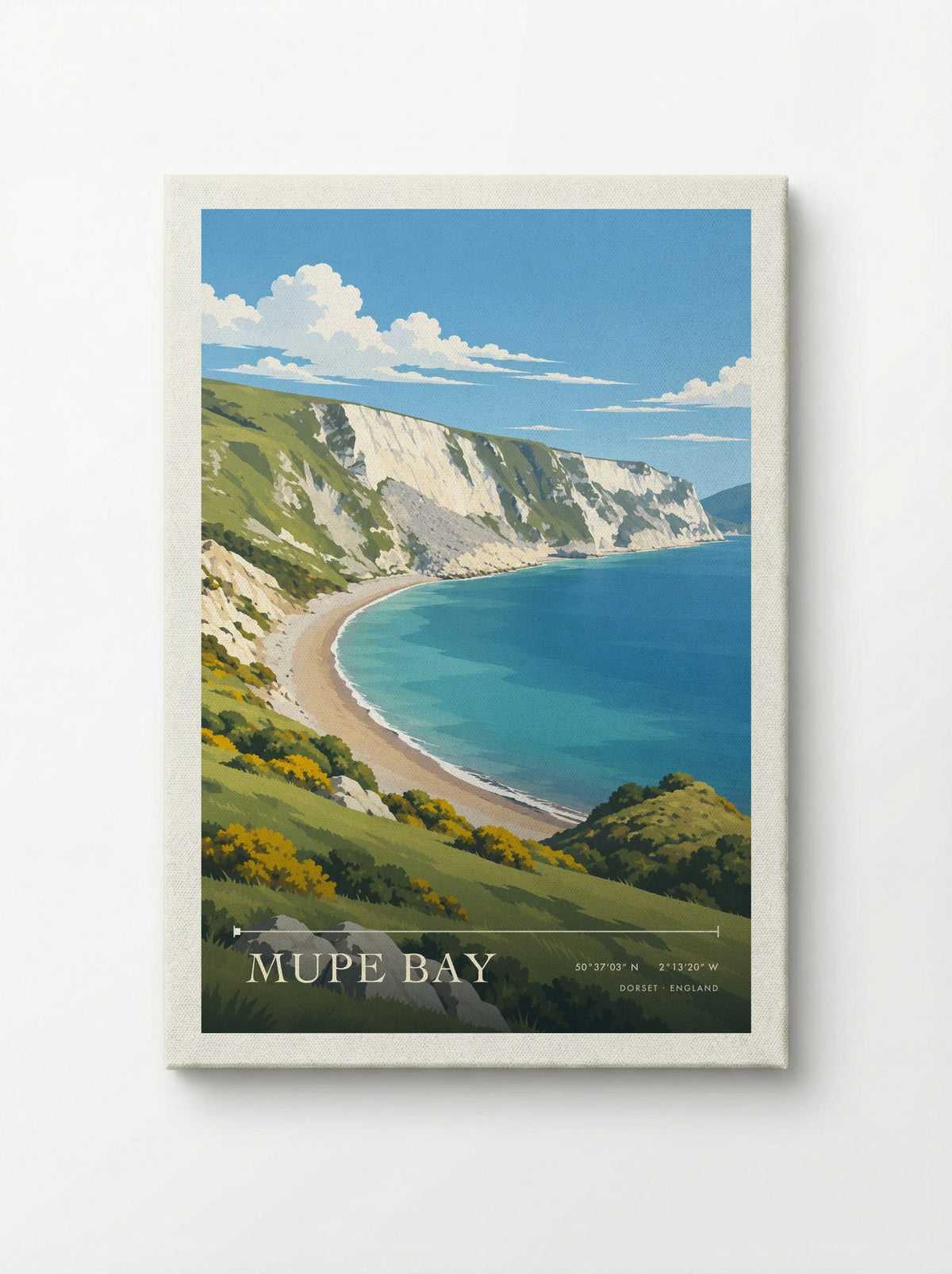 Mupe Bay, Dorset | Travel Poster - Canvas
