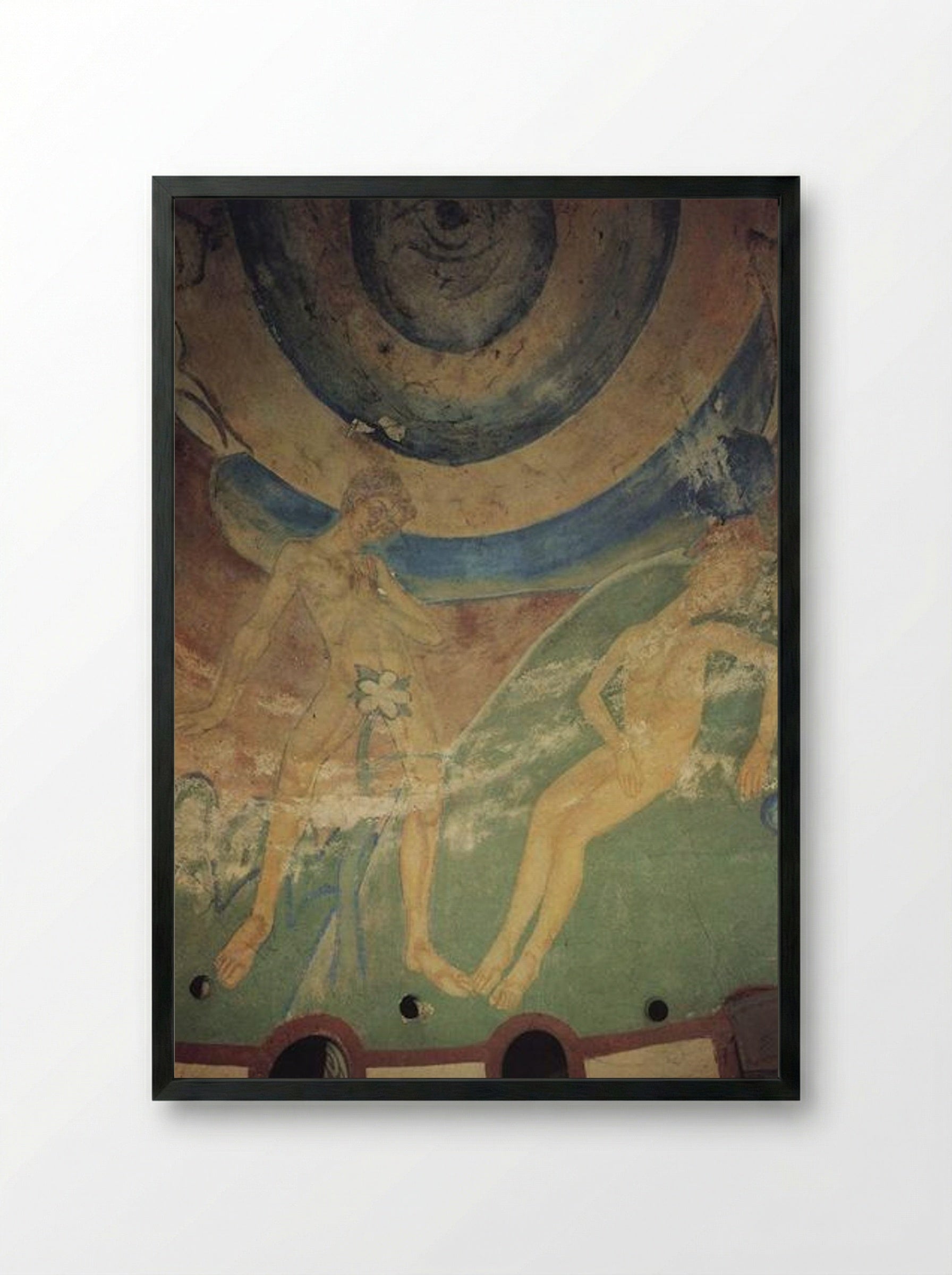 Murder of Abel by Cain - Kuzma Petrov-Vodkin - Framed Print Black