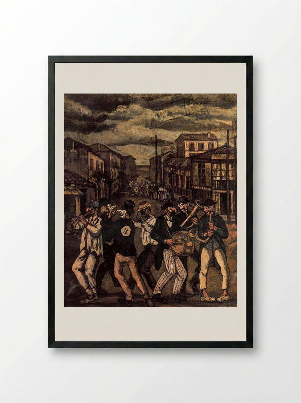 Murga en Cádiz - José Gutiérrez Solana - Framed Print Black