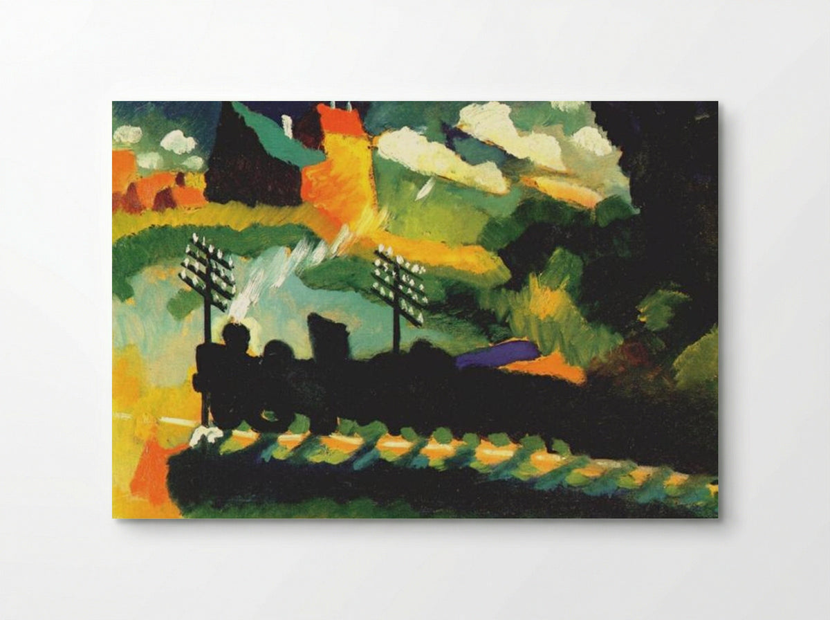 Murnau view with railway and castle - Wassily Kandinsky - Poster