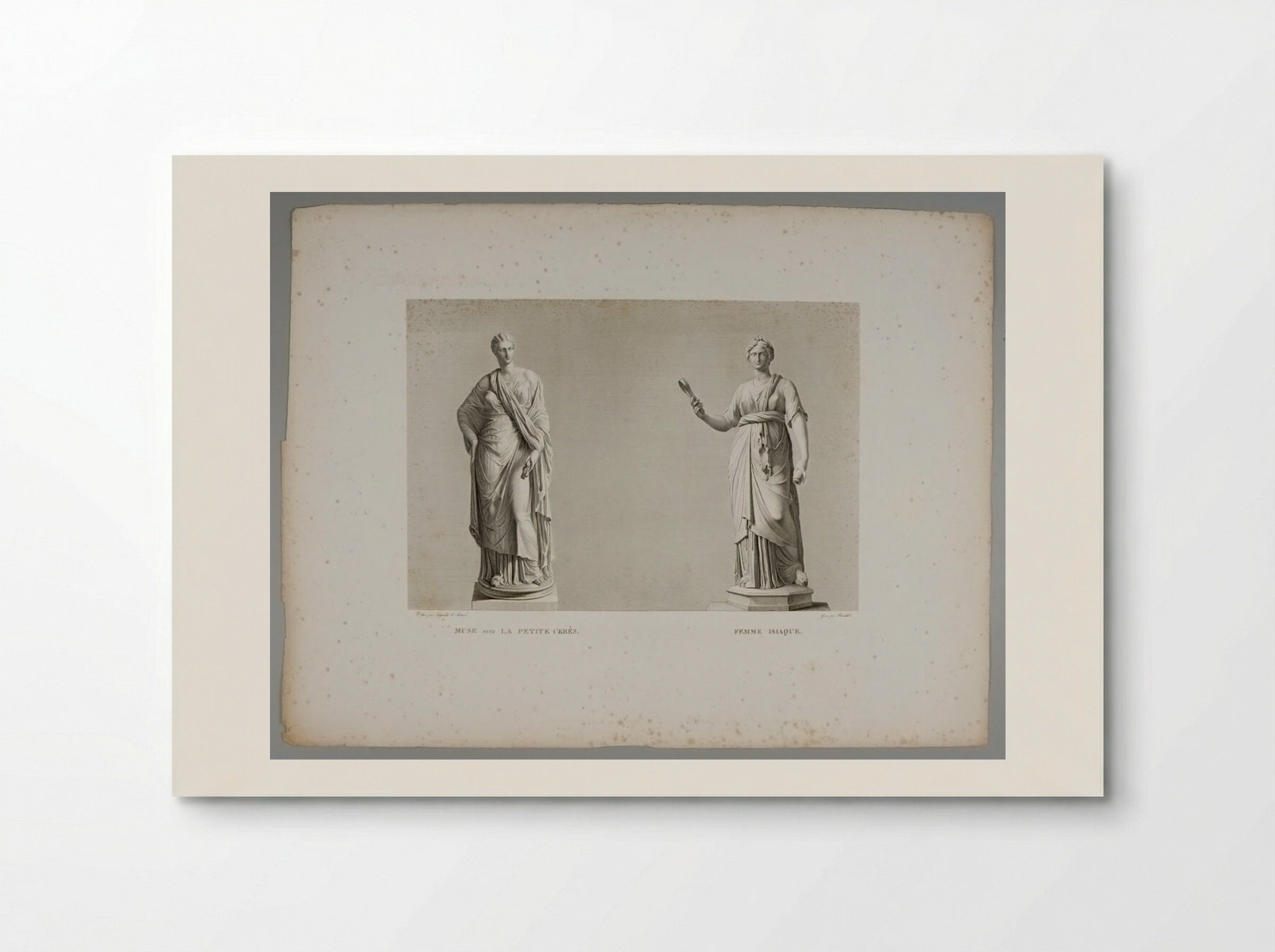 Muse, called the Little Ceres, and Statue of a Woman, after the Antique - Albrecht Christoph Reindel - Poster
