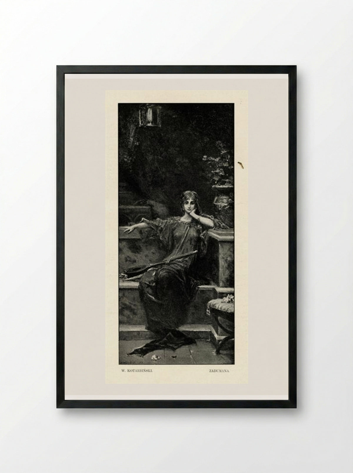 Mused - Wilhelm Kotarbiński - Framed Print Black