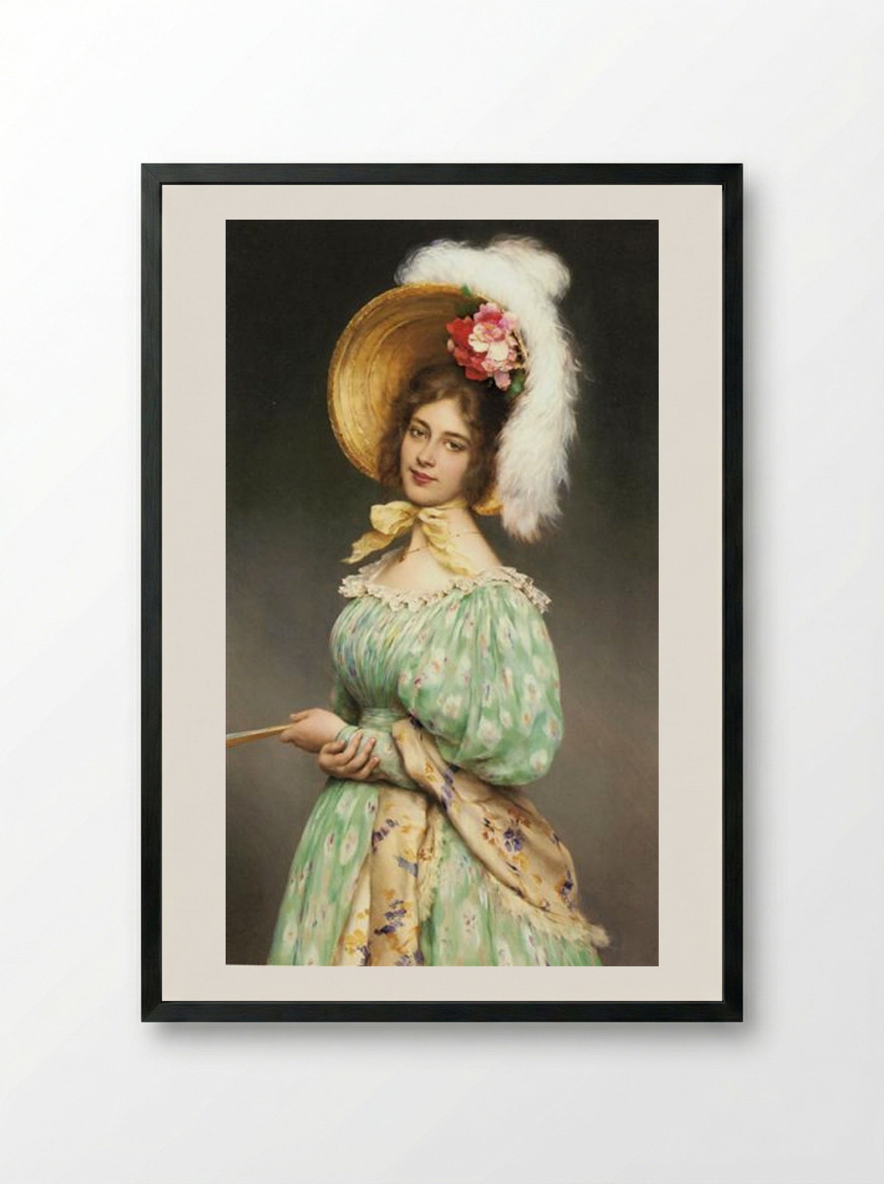 Musette - Eugene de Blaas - Framed Print Black