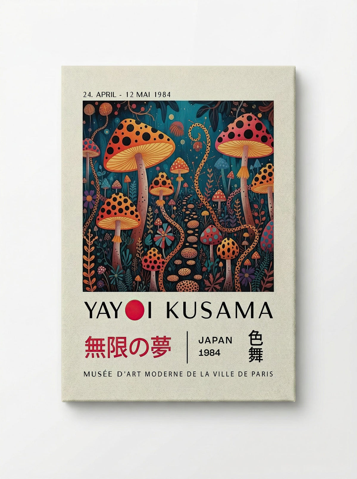 Mushroom Dreamscape - Yayoi Kusama - Canvas