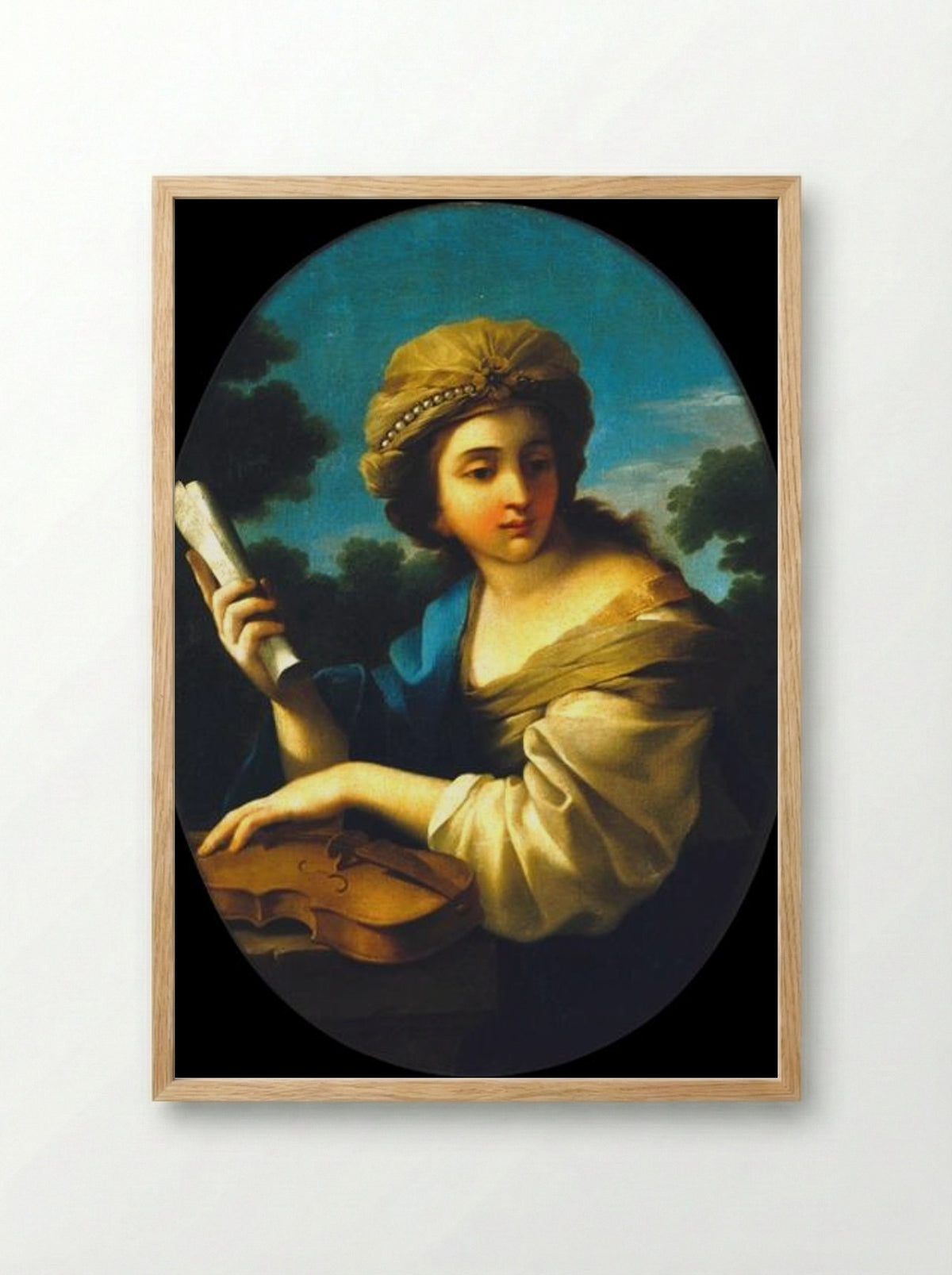 Music's Allegory - Vieira Portuense - Framed Print Wood