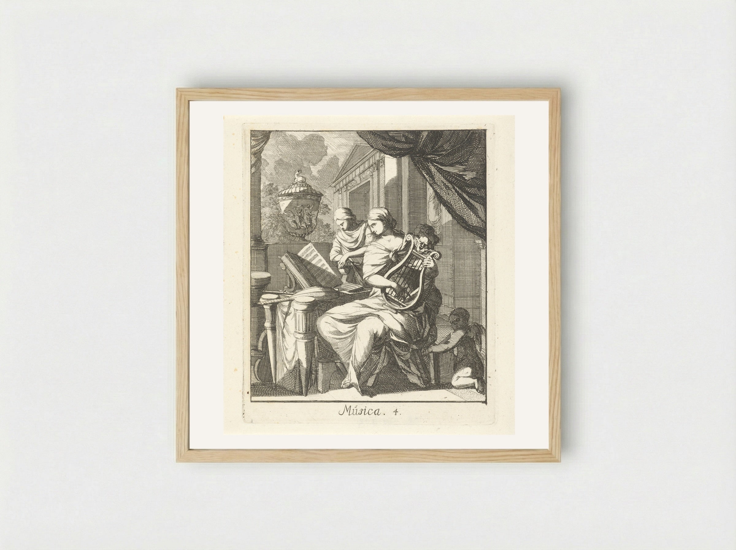 Musica - Caspar Luyken - Framed Print Wood