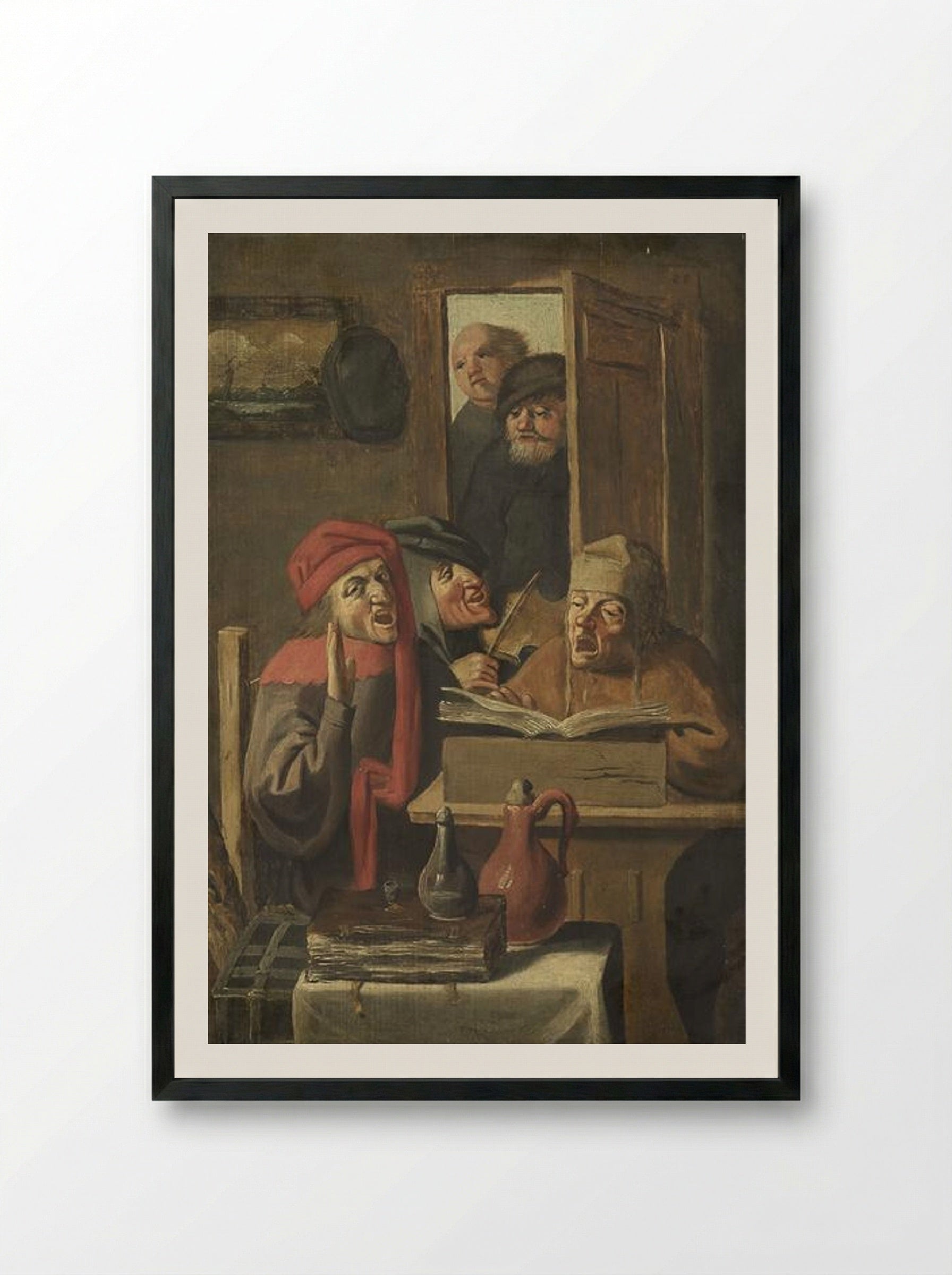 Musical Company - Adriaen Brouwer - Framed Print Black