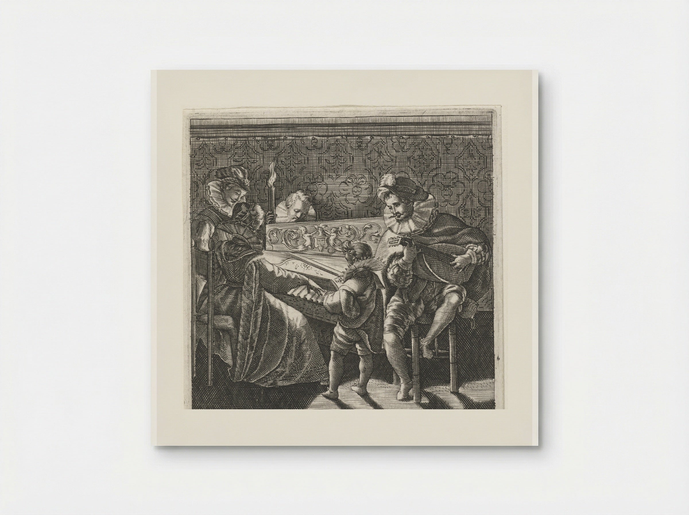Musicerend gezelschap bij toortslicht - Johann Theodor de Bry - Poster