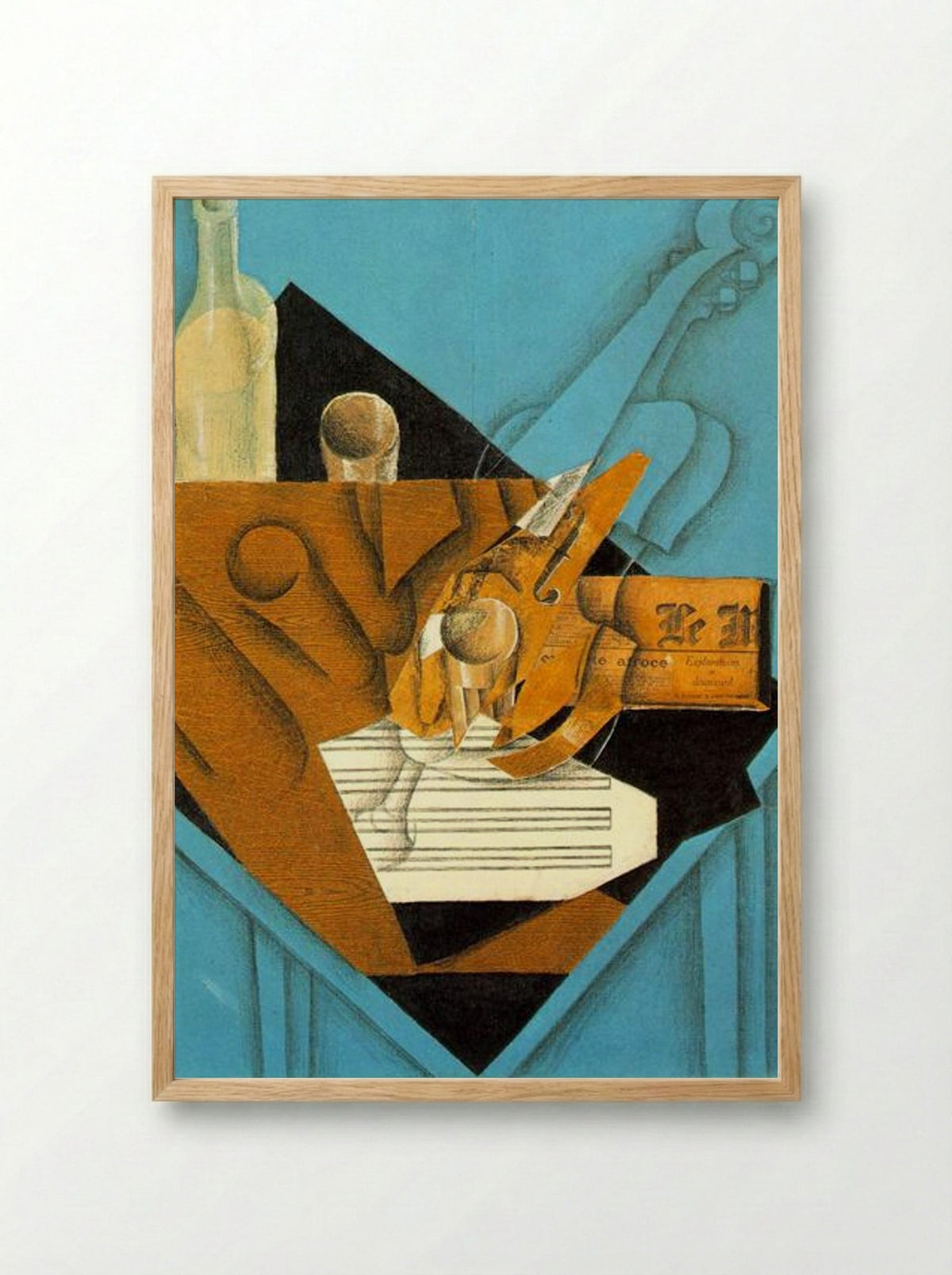 Musician's Table - Juan Gris - Framed Print Wood