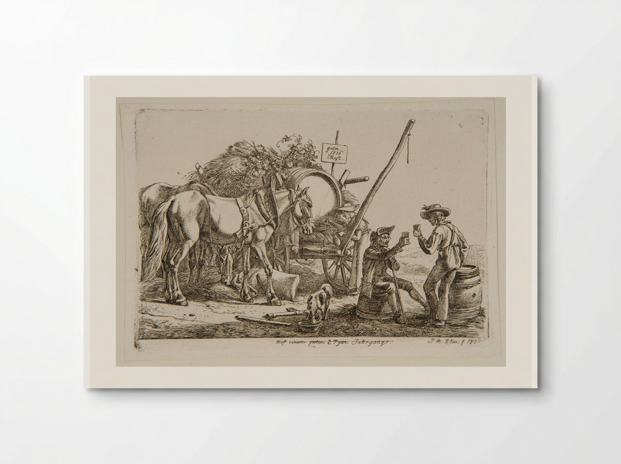 Must Wagon - Johann Adam Klein - Poster