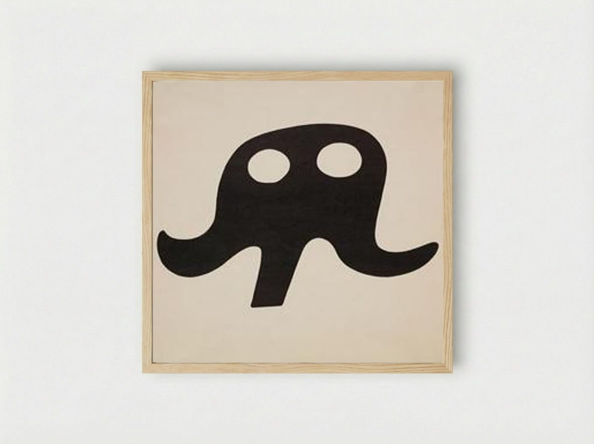 Mustache Hat - Jean Arp - Framed Print Wood