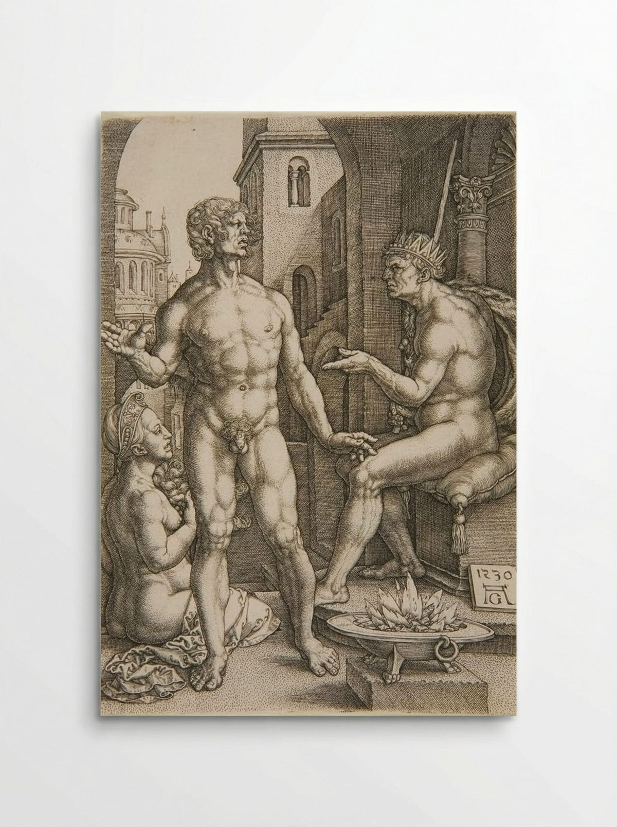 Mutius Scaevola - Heinrich Aldegrever - Poster