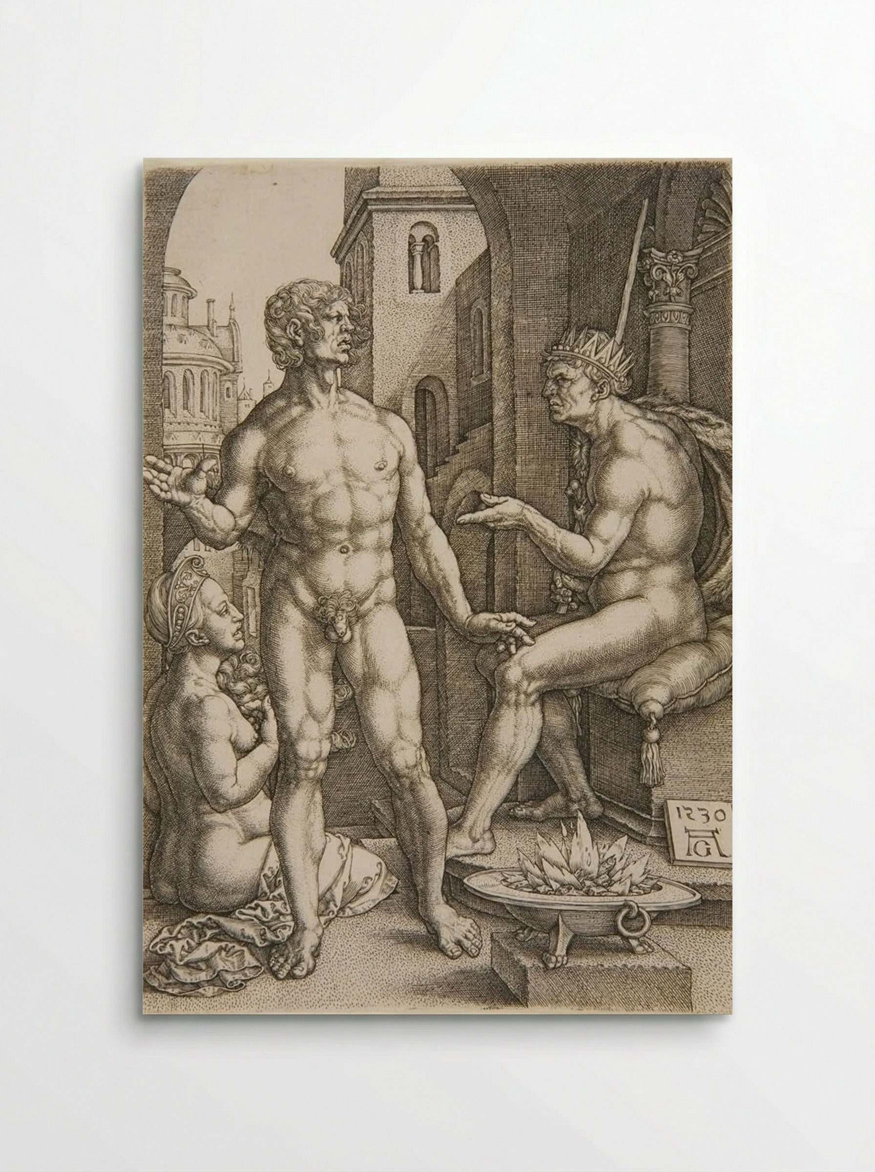 Mutius Scaevola - Heinrich Aldegrever - Poster