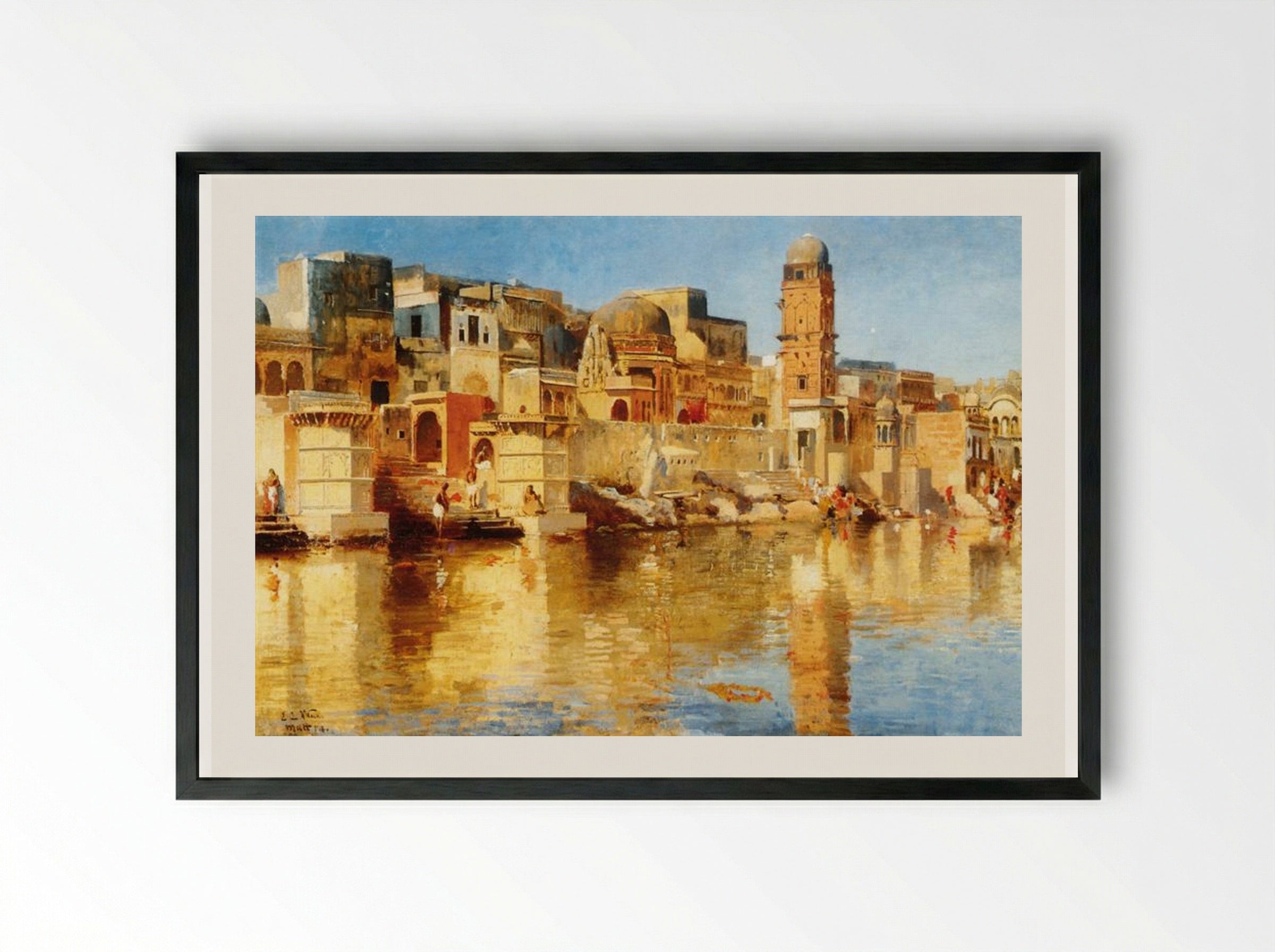 Muttra - Edwin Lord Weeks - Framed Print Black