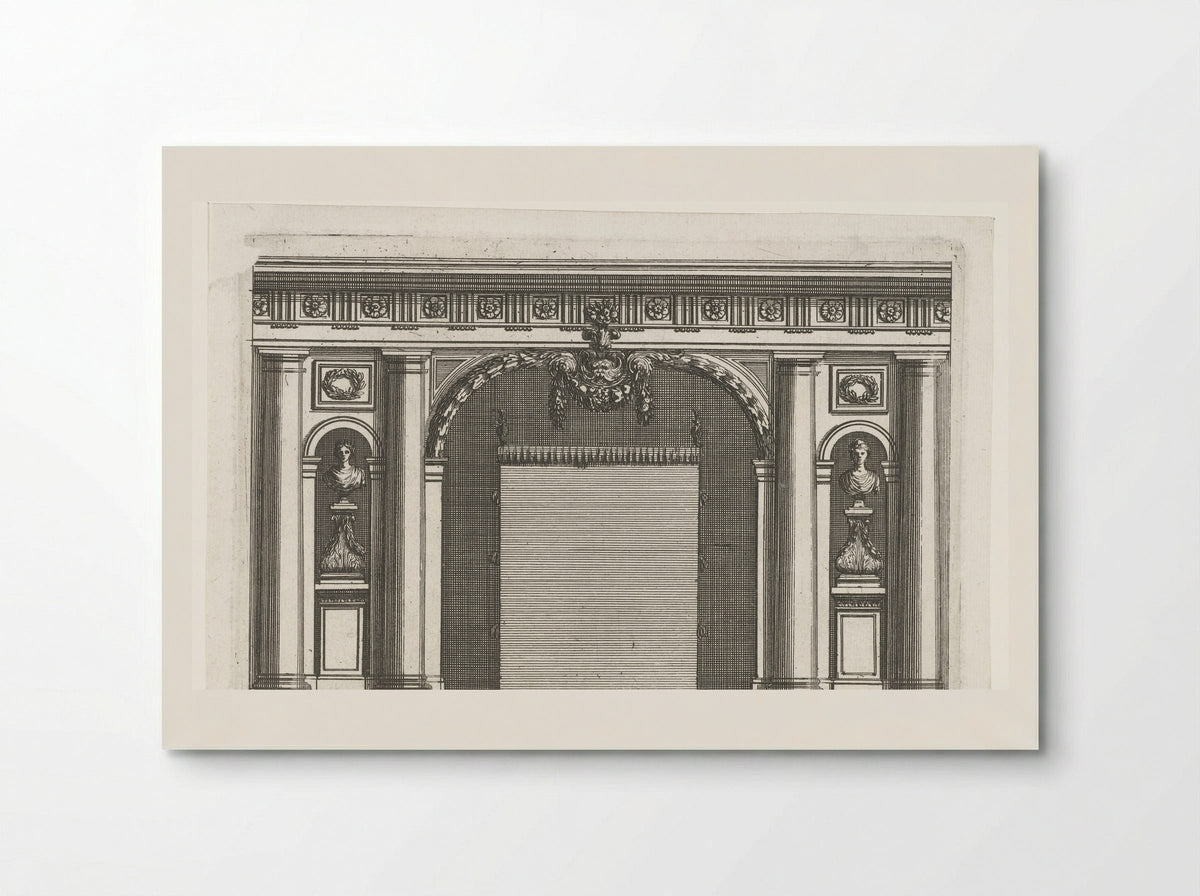 Muur met smalle nissen naast alkoof - Jean Lepautre - Poster