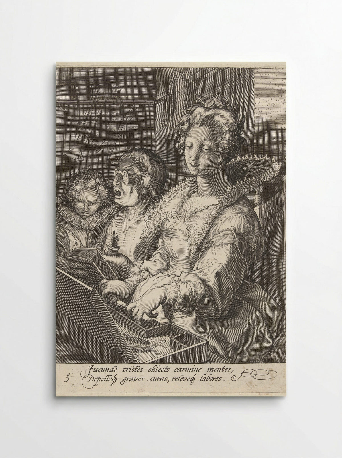 Muziek (Musica) - Cornelis Jacobsz. Drebbel - Poster