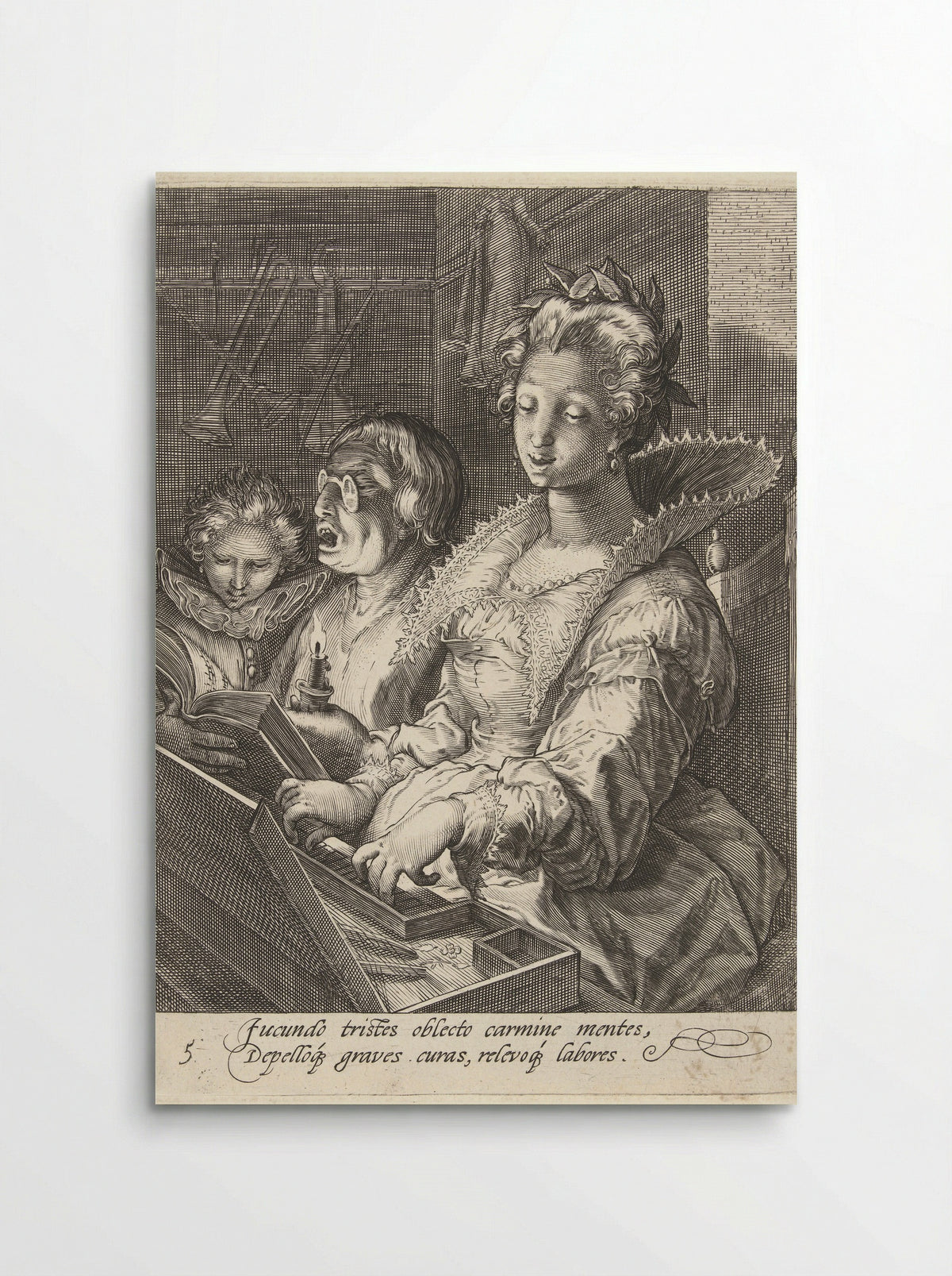 Muziek (Musica) - Cornelis Jacobsz. Drebbel - Poster