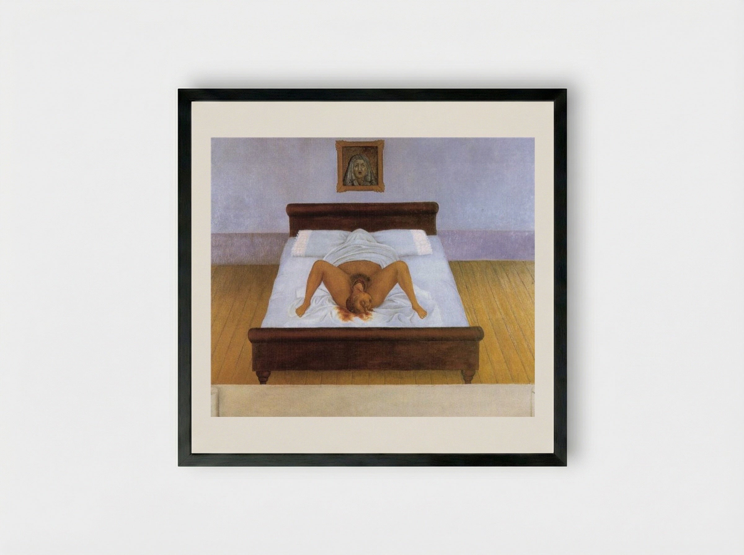 My Birth - Frida Kahlo - Framed Print Black