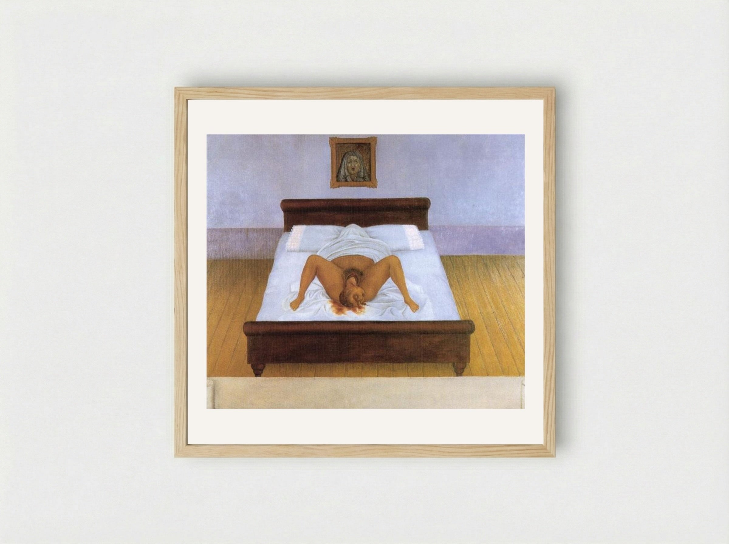 My Birth - Frida Kahlo - Framed Print Wood