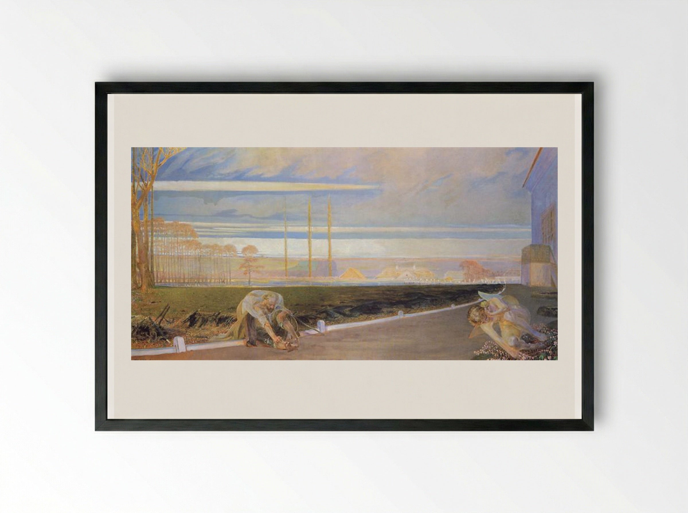 My Life Return - Jacek Malczewski - Framed Print Black