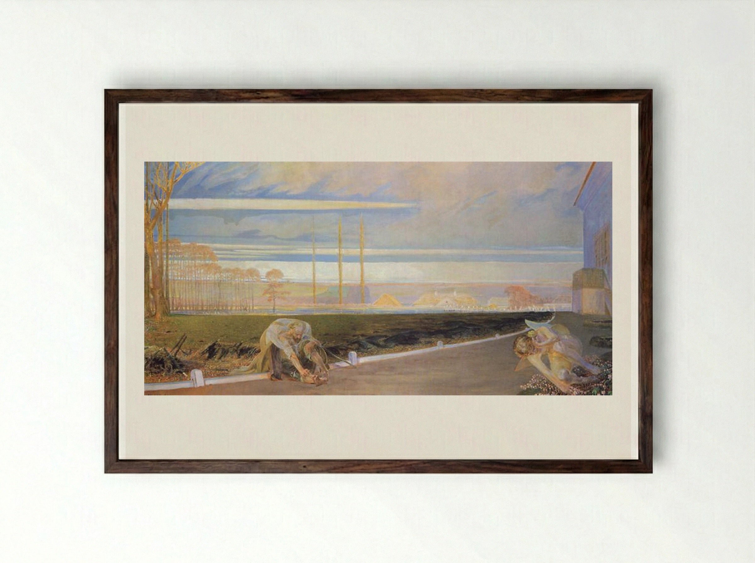 My Life Return - Jacek Malczewski - Framed Print Dark Wood