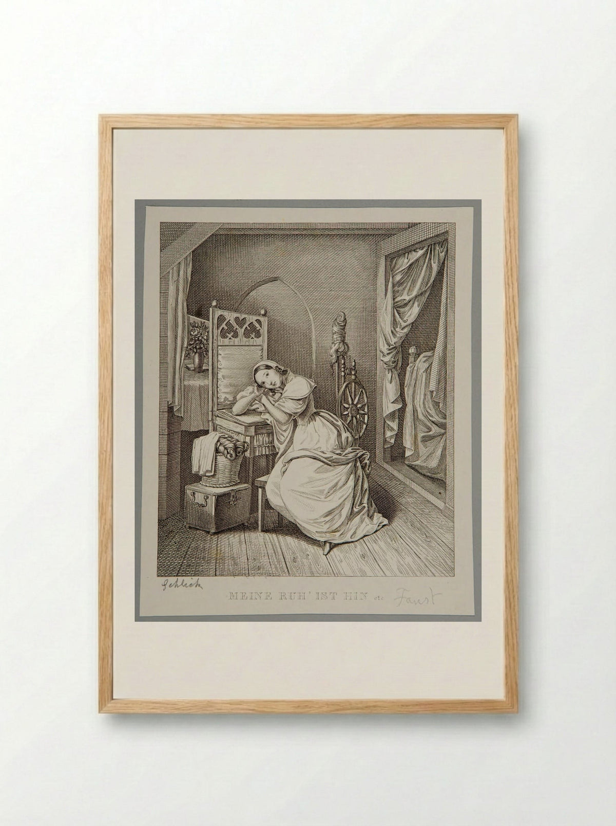 My Peace of Mind is gone - Adolf Hohneck - Framed Print Wood