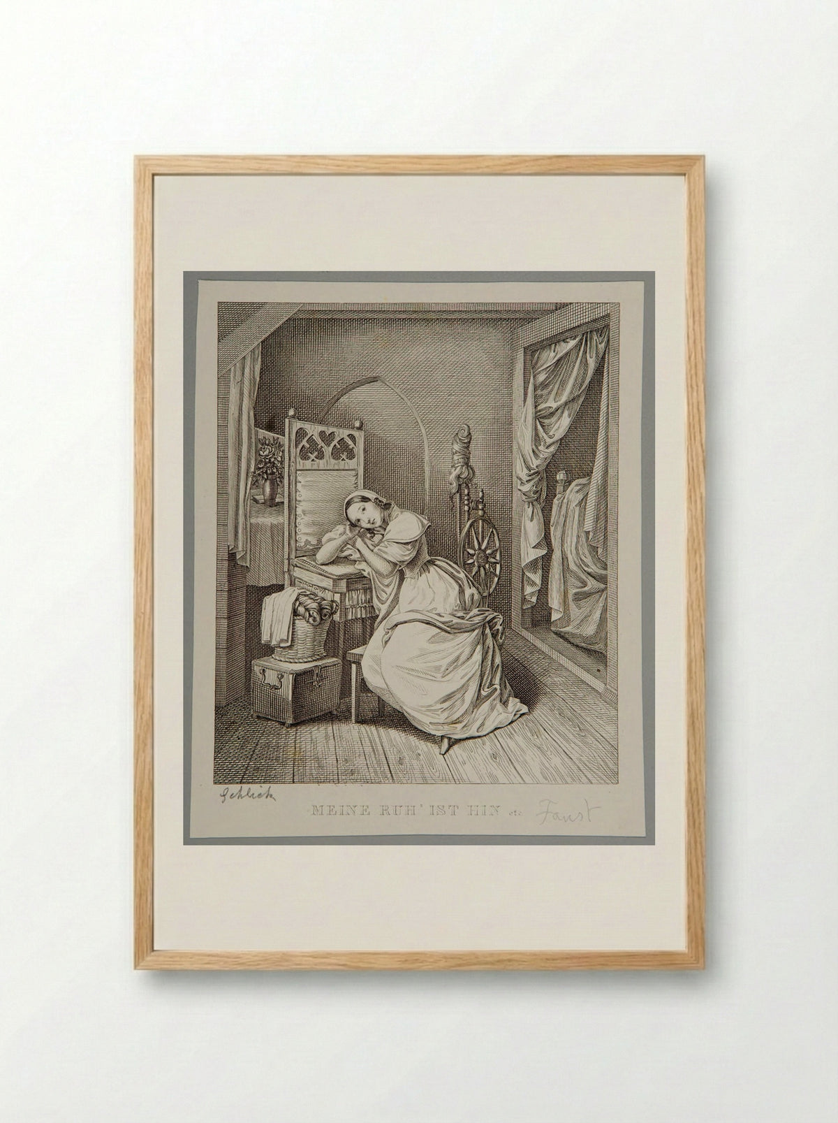 My Peace of Mind is gone - Adolf Hohneck - Framed Print Wood
