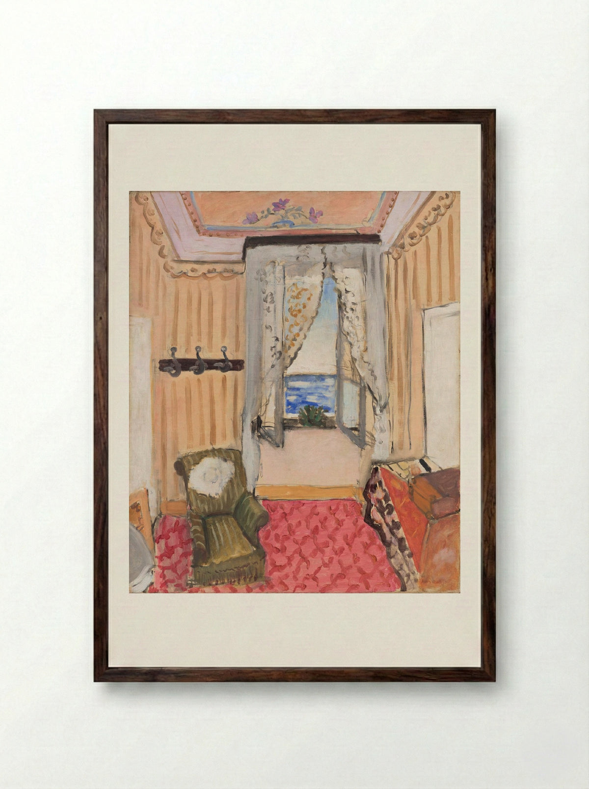 My Room at the Beau-Rivage - Henri Matisse - Framed Print Dark Wood