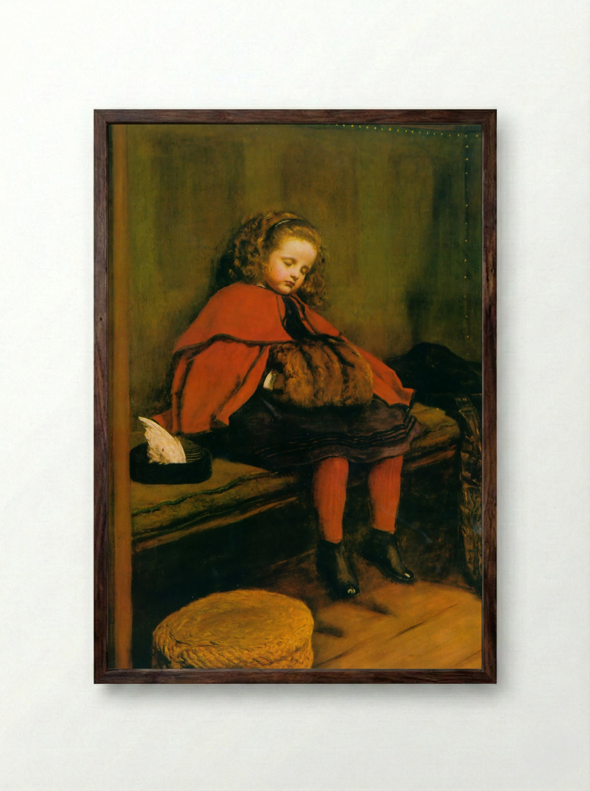 My Second Sermon - John Everett Millais - Framed Print Dark Wood