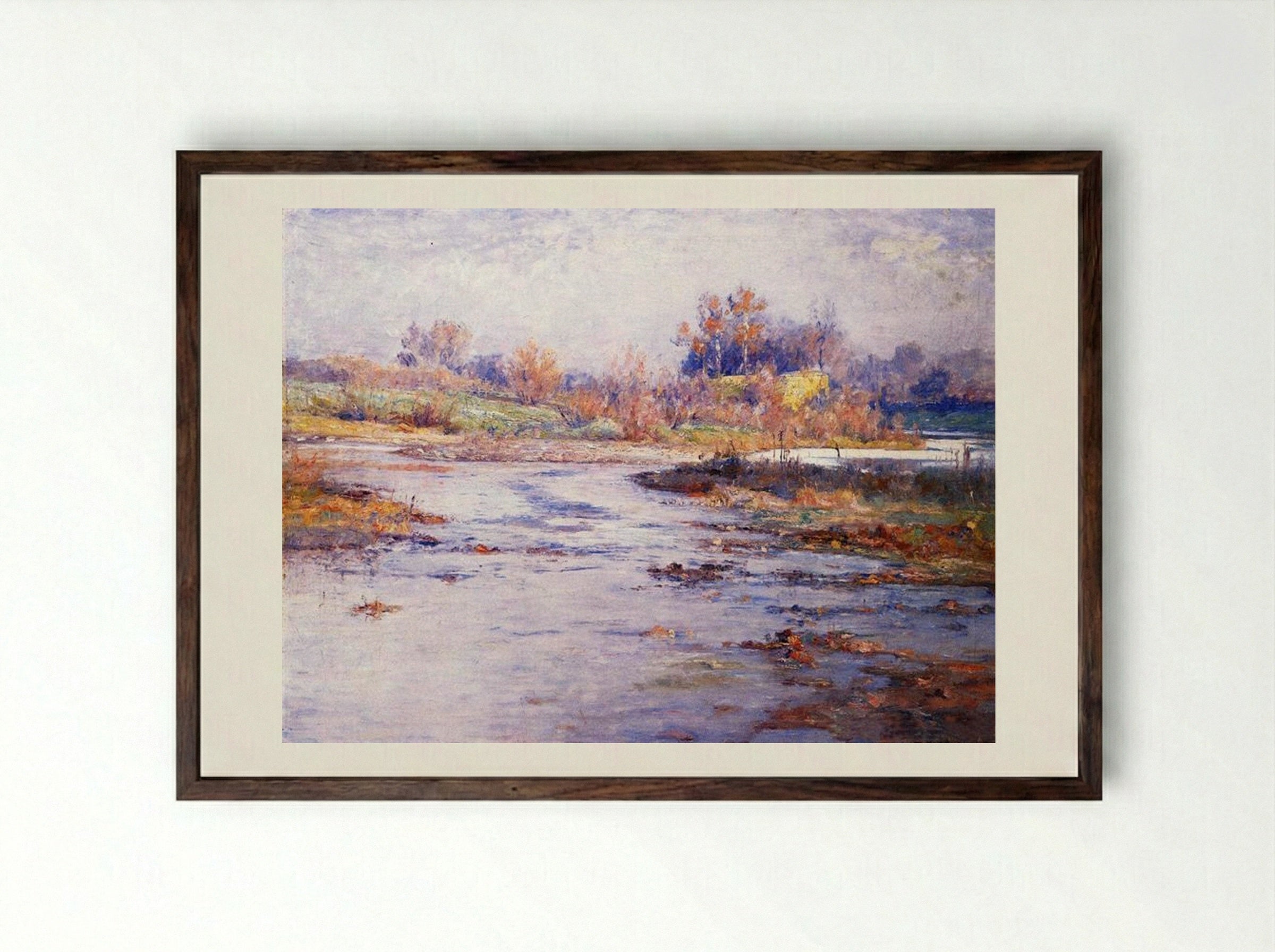 Mysterious - T. C. Steele - Framed Print Dark Wood