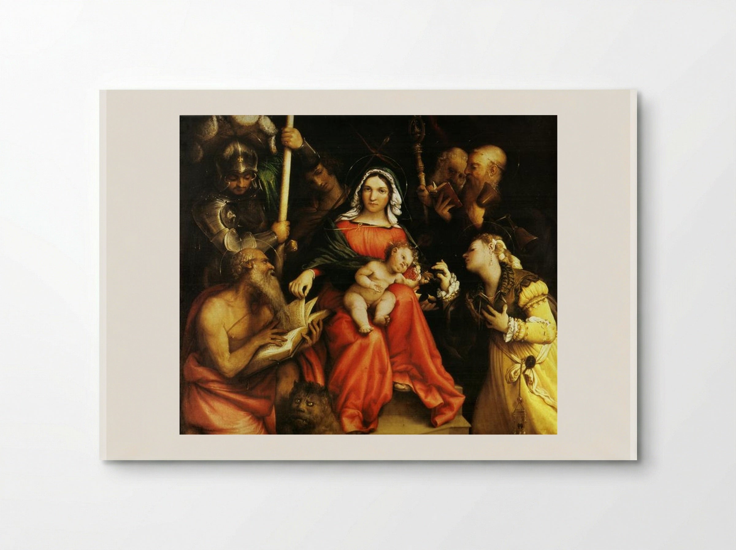 Mystic Marriage of Saint Catherine of Alexandria and Saint Catherine of Siena - Lorenzo Lotto - Poster