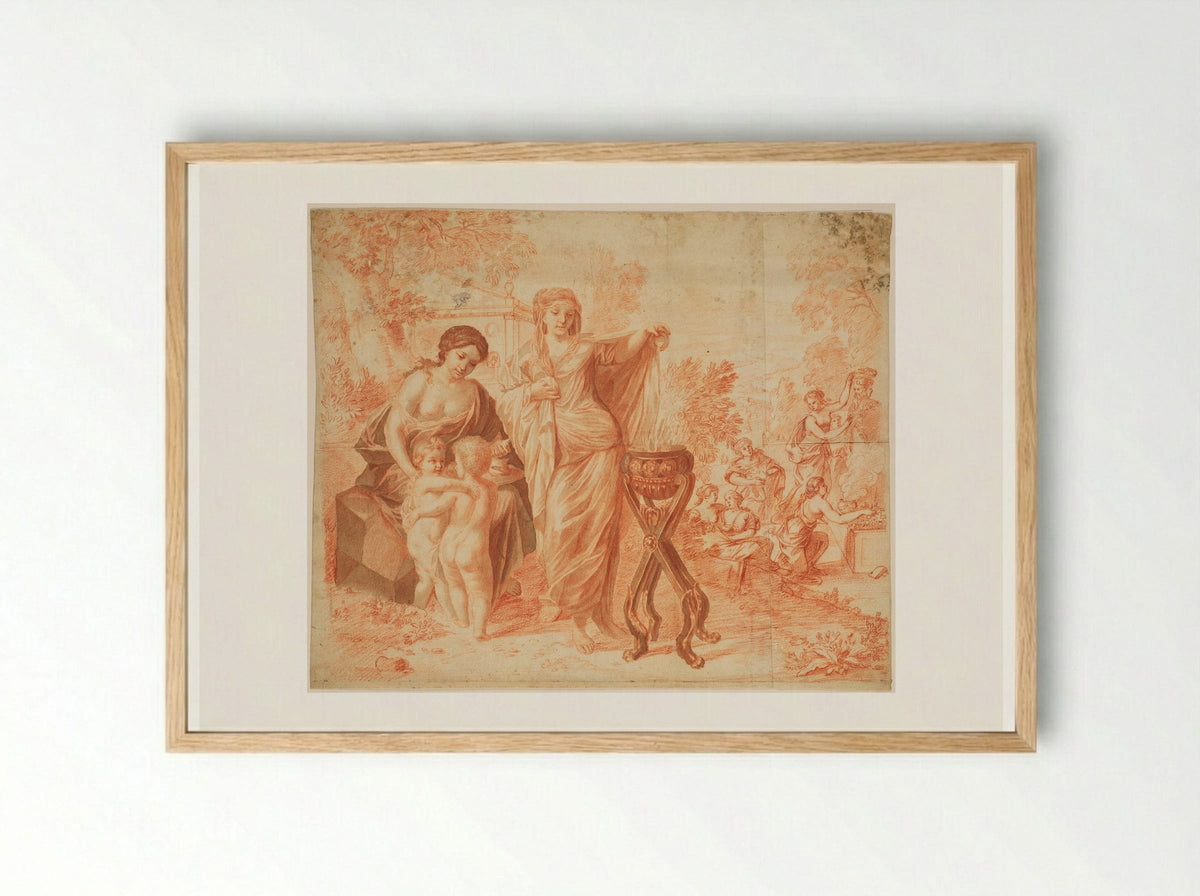 Mythological Scene: The Golden Age (Aetas Aurea) - Gérard de Lairesse - Framed Print Wood