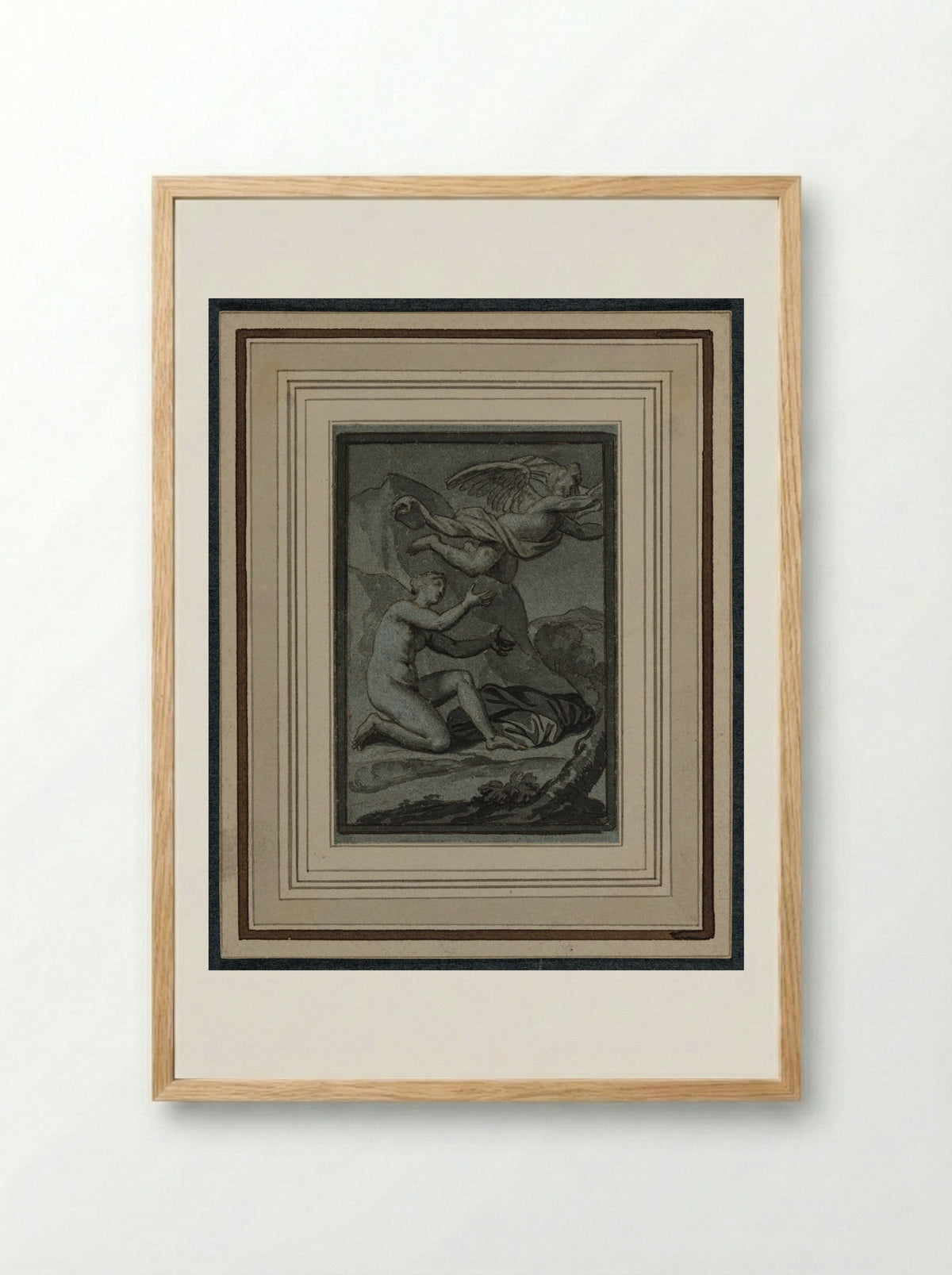 Mythological Scene - Louis Cheron - Framed Print Wood
